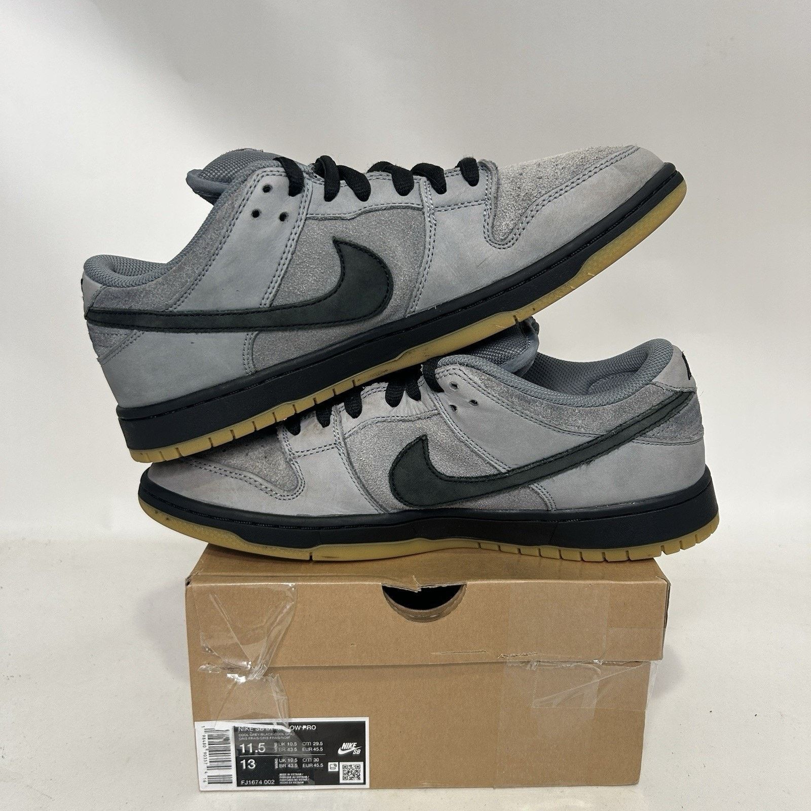 Nike Nike SB Dunk Low Retro ISO “Cool Grey Black” FJ1674-002 Size US 11.5 / EU 44-45 - 3 Thumbnail
