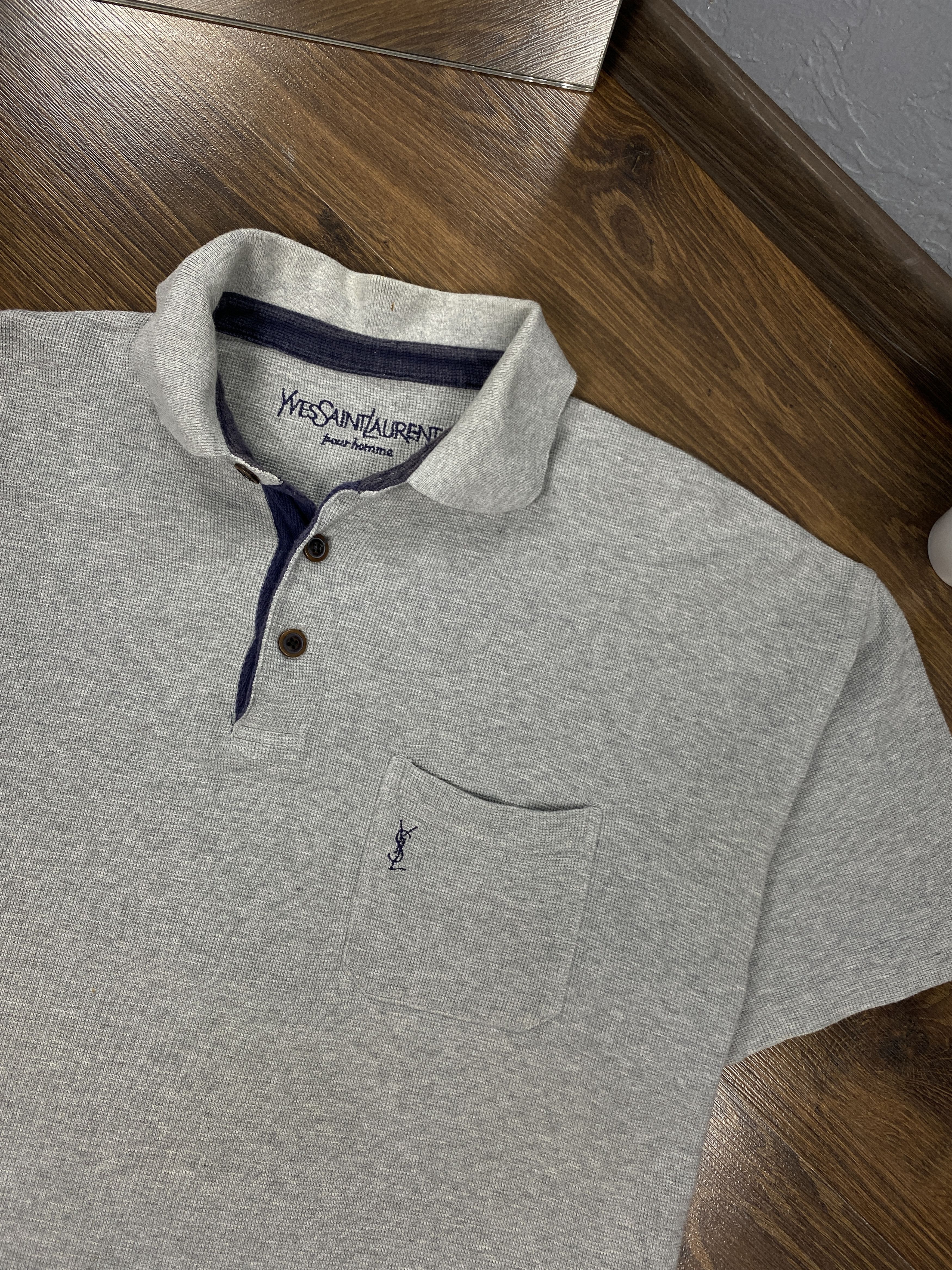 Yves Saint Laurent Yves Saint Laurent vintage polo shirt ysl Size US XL / EU 56 / 4 - 2 Thumbnail
