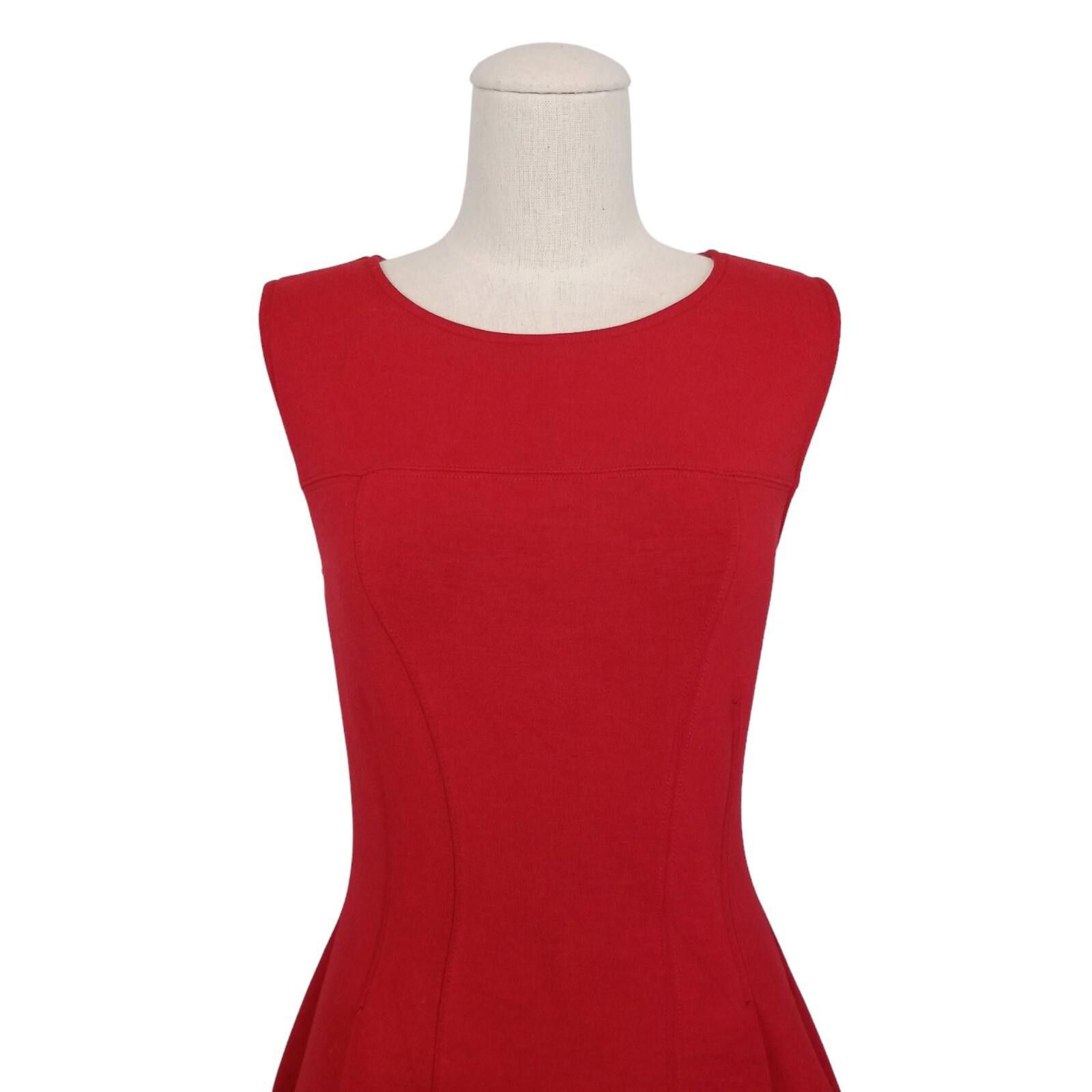 Anthropologie Maeve Debutante Fit and Flare Dress Red Sz Small Size S / US 4 / IT 40 - 2 Thumbnail