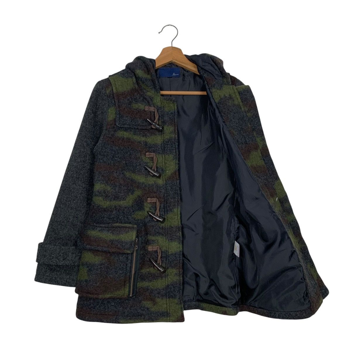 Avirex AVIREX Wool Blend Camo Hooded Duffle Coat Jacket #2786-C126 Size US S / EU 44-46 / 1 - 8 Thumbnail
