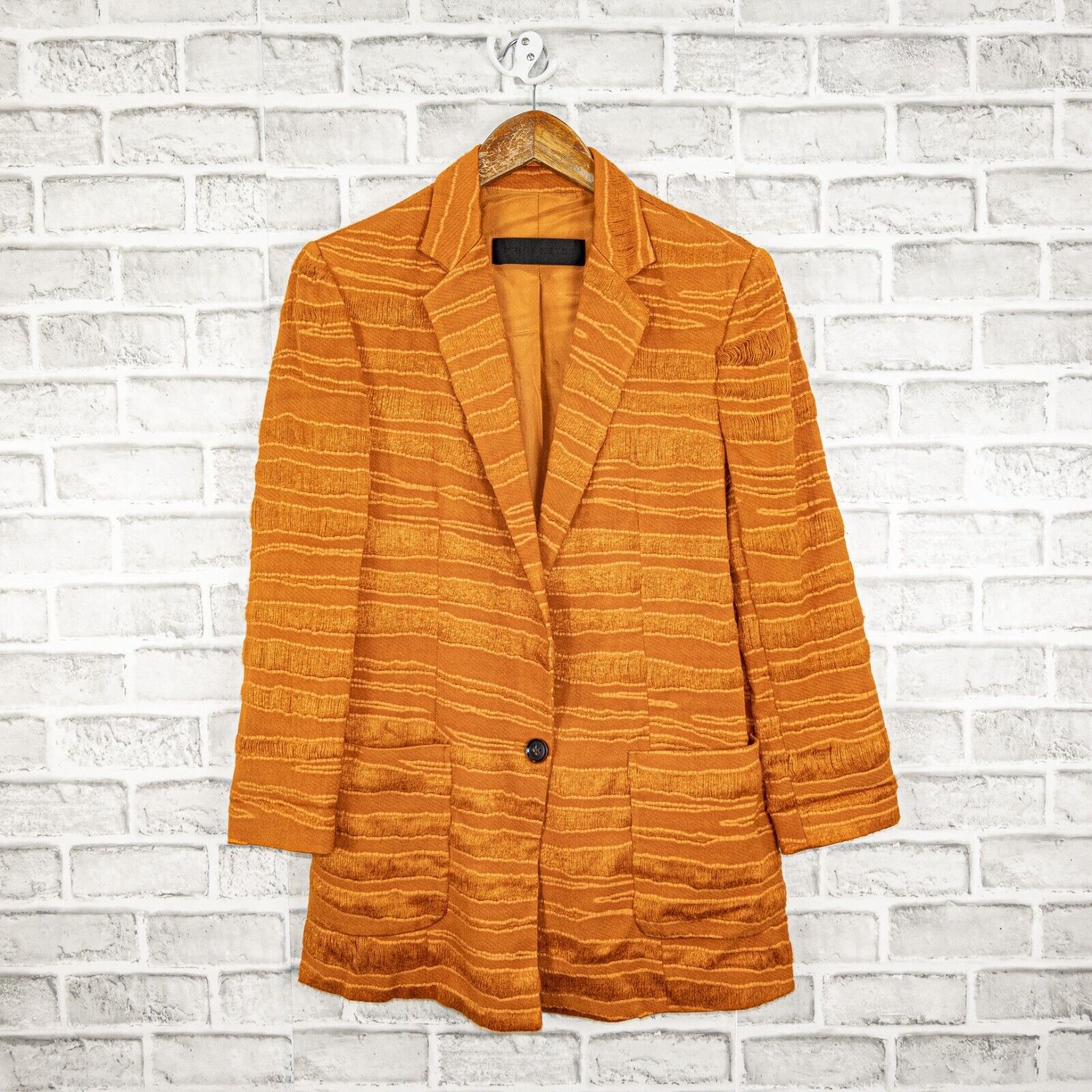 Other JENNI KAYNE Blazer Jacket Thread stripes copper brown Size S / US 4 / IT 40 - 6 Thumbnail
