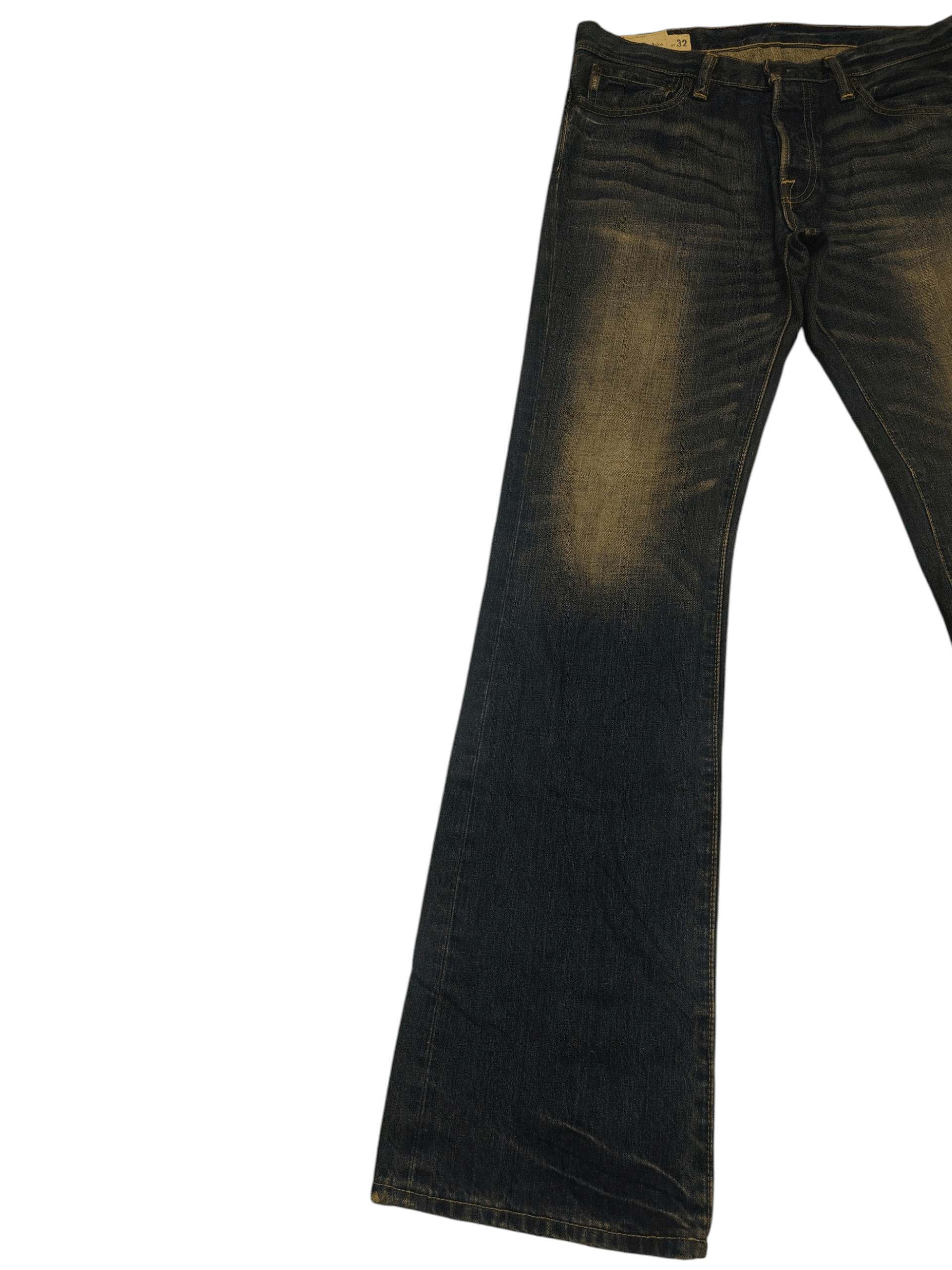If Six Was Nine Abercrombie & Fitch Baxter Low Rise Slim Boot Flared Jeans Size US 34 / EU 50 - 4 Thumbnail