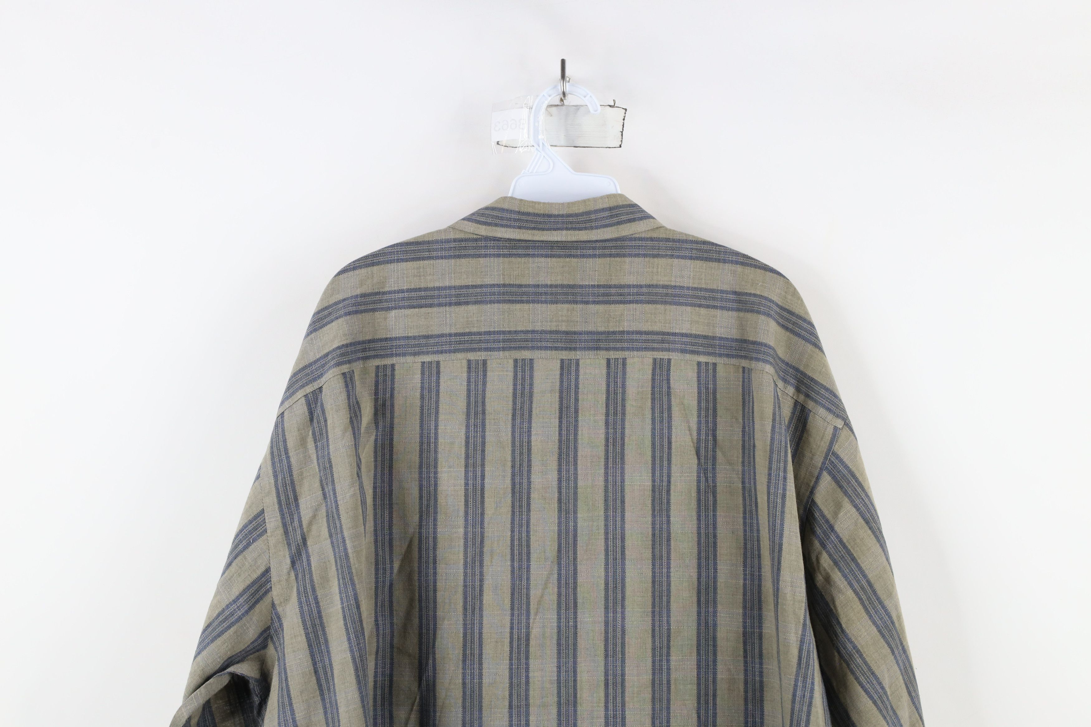 Vintage Vintage 90s Streetwear Collared Long Sleeve Button Shirt Size US XL / EU 56 / 4 - 11 Thumbnail
