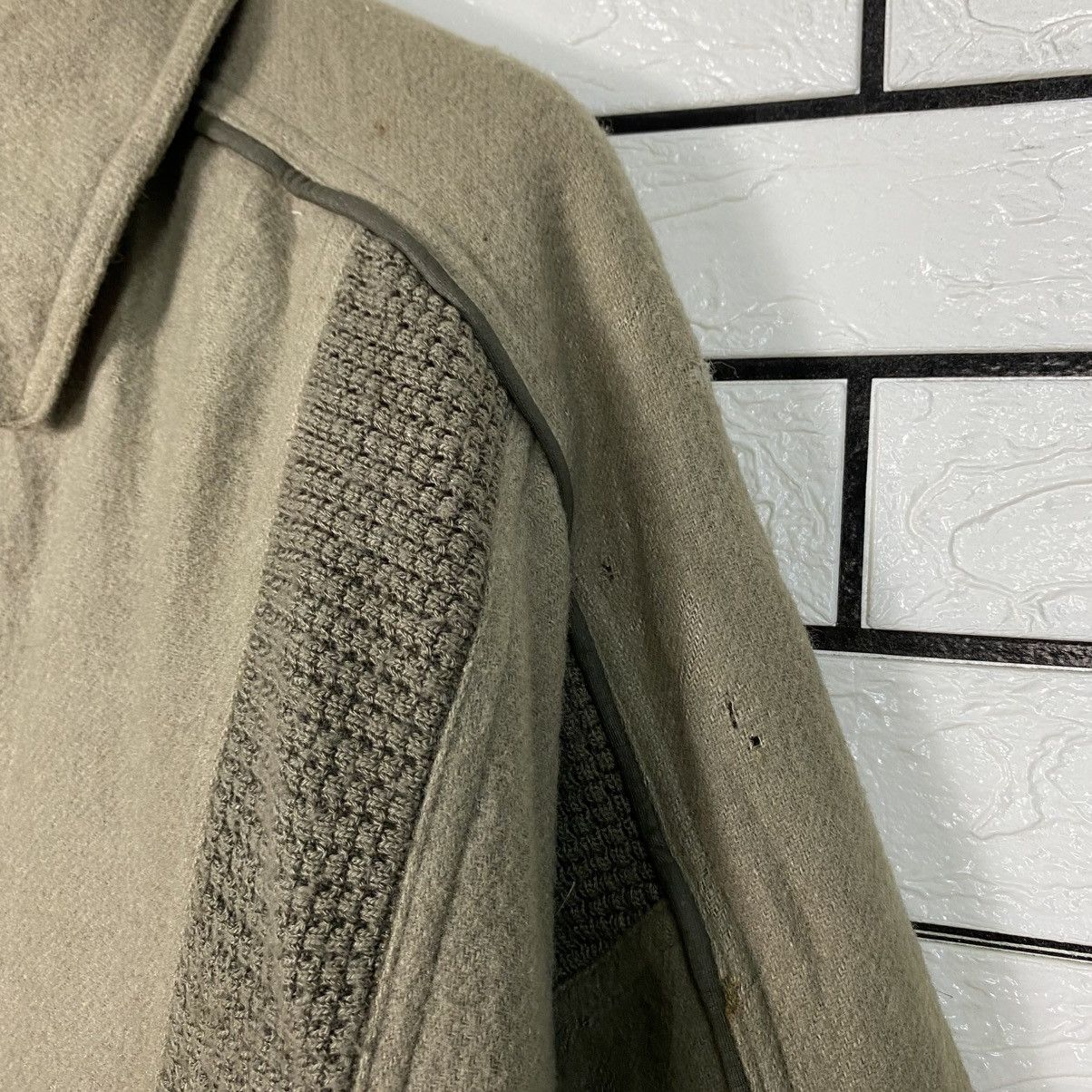 Japanese Brand Vintage Wool Bomber Jacket Drigo Japan Issey Miyake Size US L / EU 52-54 / 3 - 9 Thumbnail