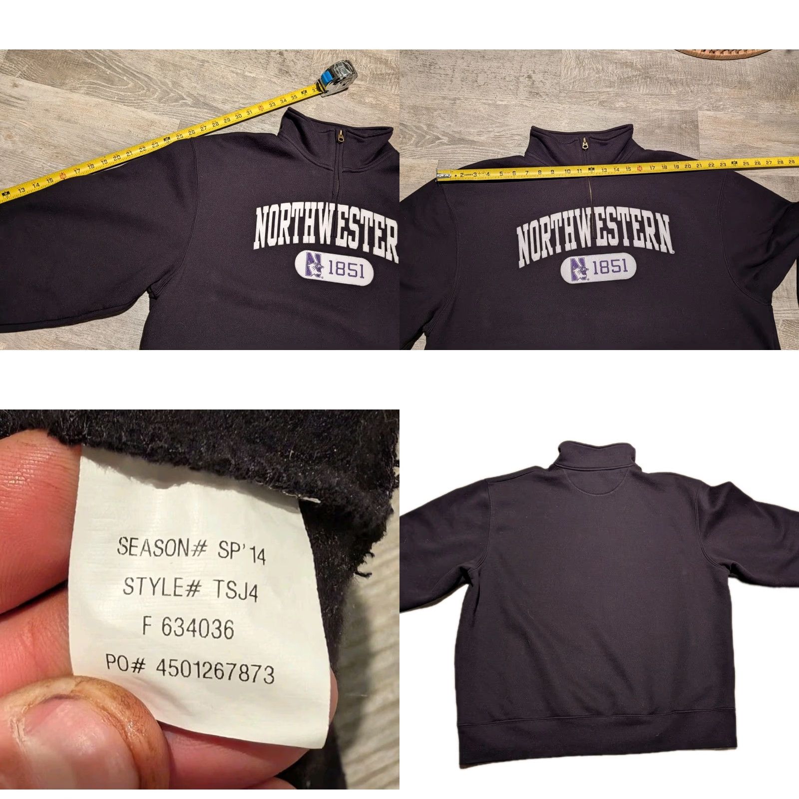 Jansport Jansport Northwestern Quarter Zip Sweatshirt XL Navy Collegiate Pullover EUC Size US XL / EU 56 / 4 - 9 Thumbnail