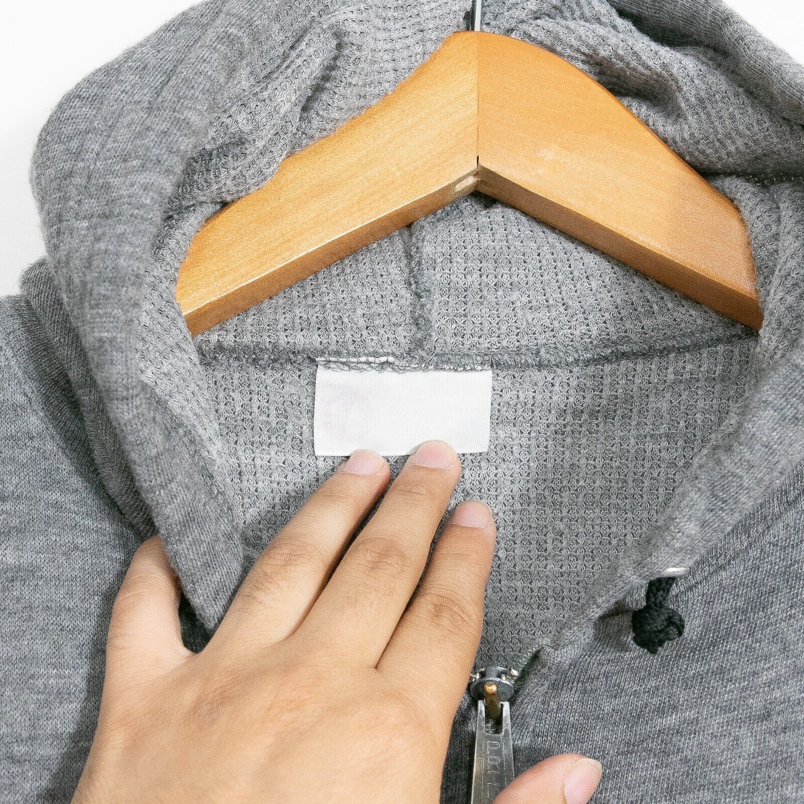 Vintage Vintage 70s Thermal Zip Up Hoodie Mens Large - Boxy Cropped Size US L / EU 52-54 / 3 - 6 Thumbnail