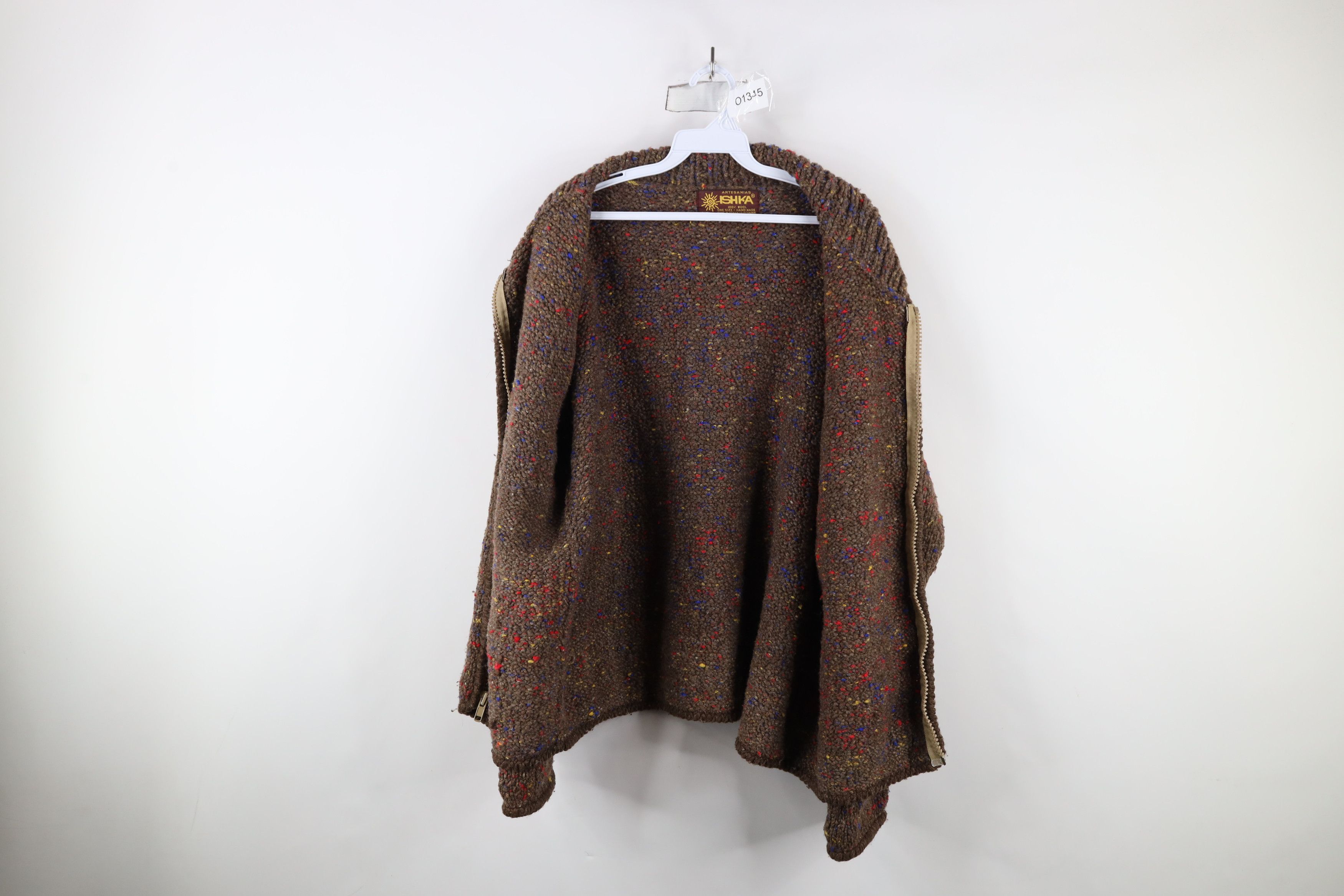 Vintage Vintage 90s Streetwear Heavyweight Handmade Sweater Jacket Size ONE SIZE - 7 Thumbnail