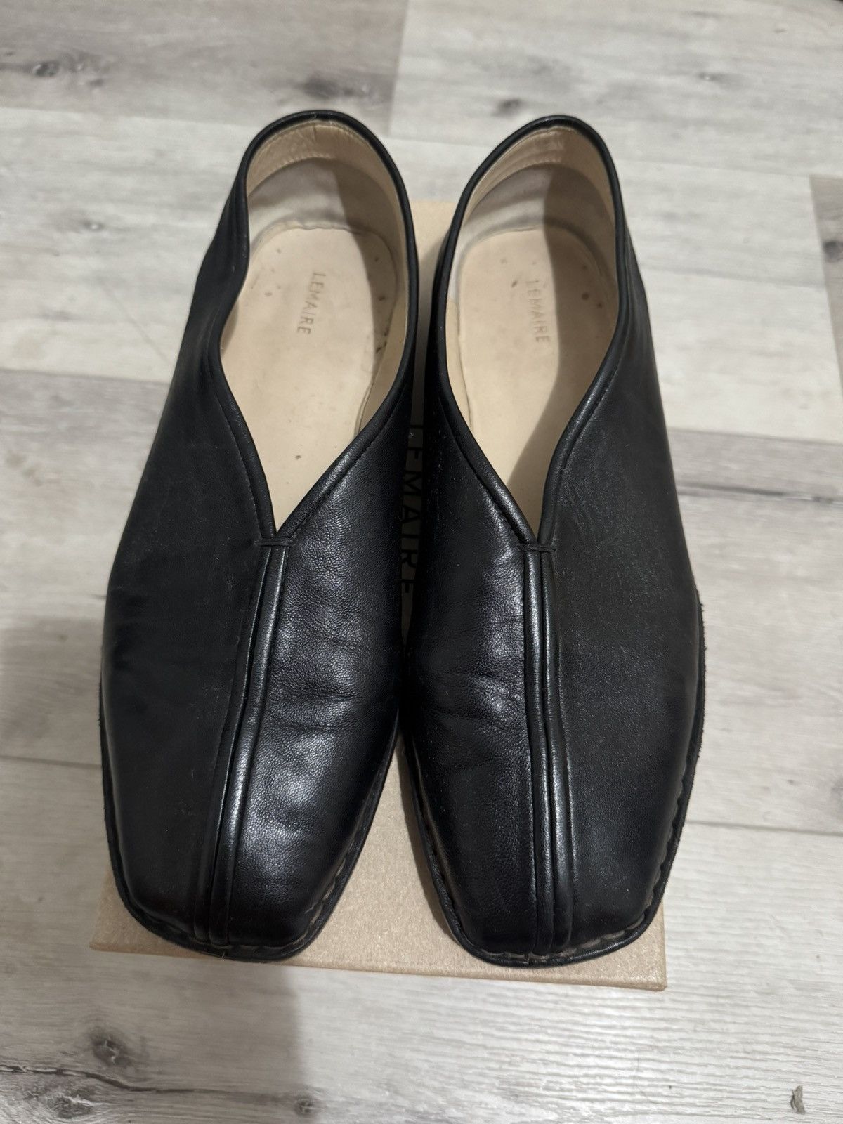 Lemaire Lemaire Chinese / Piped Slippers Black | Grailed