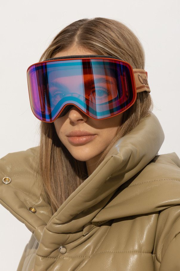 Chloe Chloe CH0072S 003 Ski Mask/Sunglasses Rust Shield Frame Size ONE SIZE - 2 Thumbnail