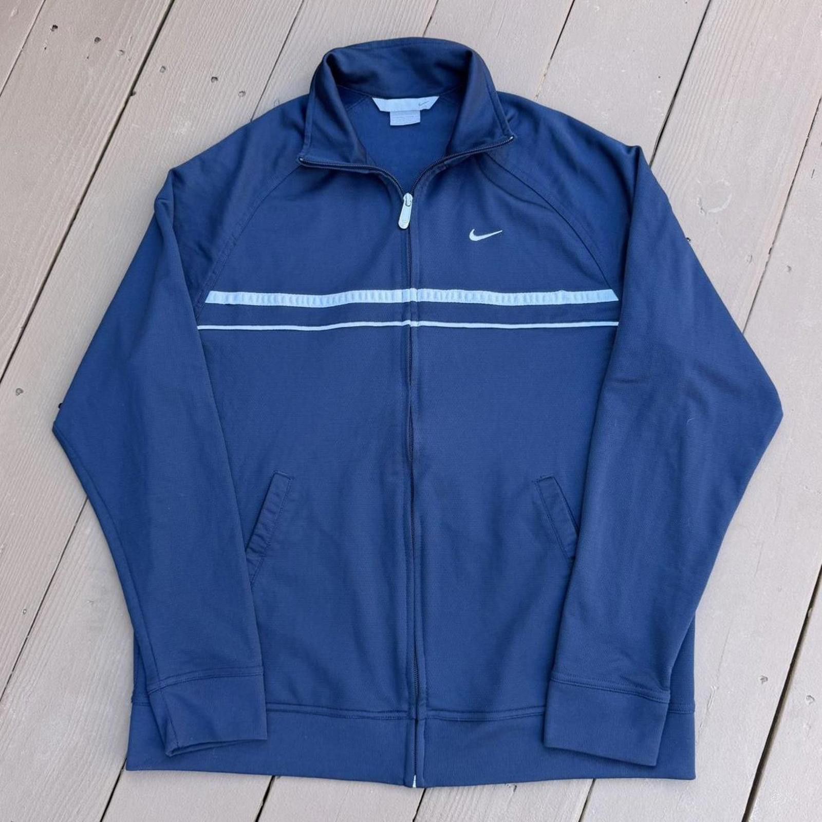 Nike Vintage Y2K Nike Silver Tag Striped Full Zip Track Jacket Size US XL / EU 56 / 4 - 1 Thumbnail