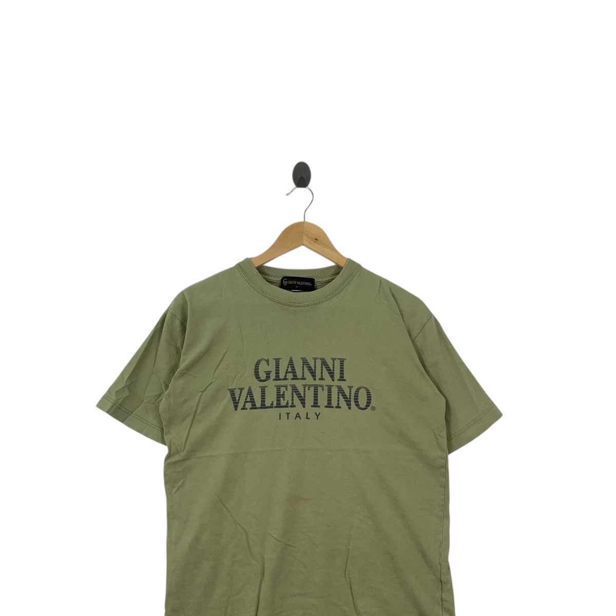 Vintage Vintage GIANNI VALENTINO ITALY Box Logo Tee Shirt Top Spel Size M / US 6-8 / IT 42-44 - 2 Thumbnail