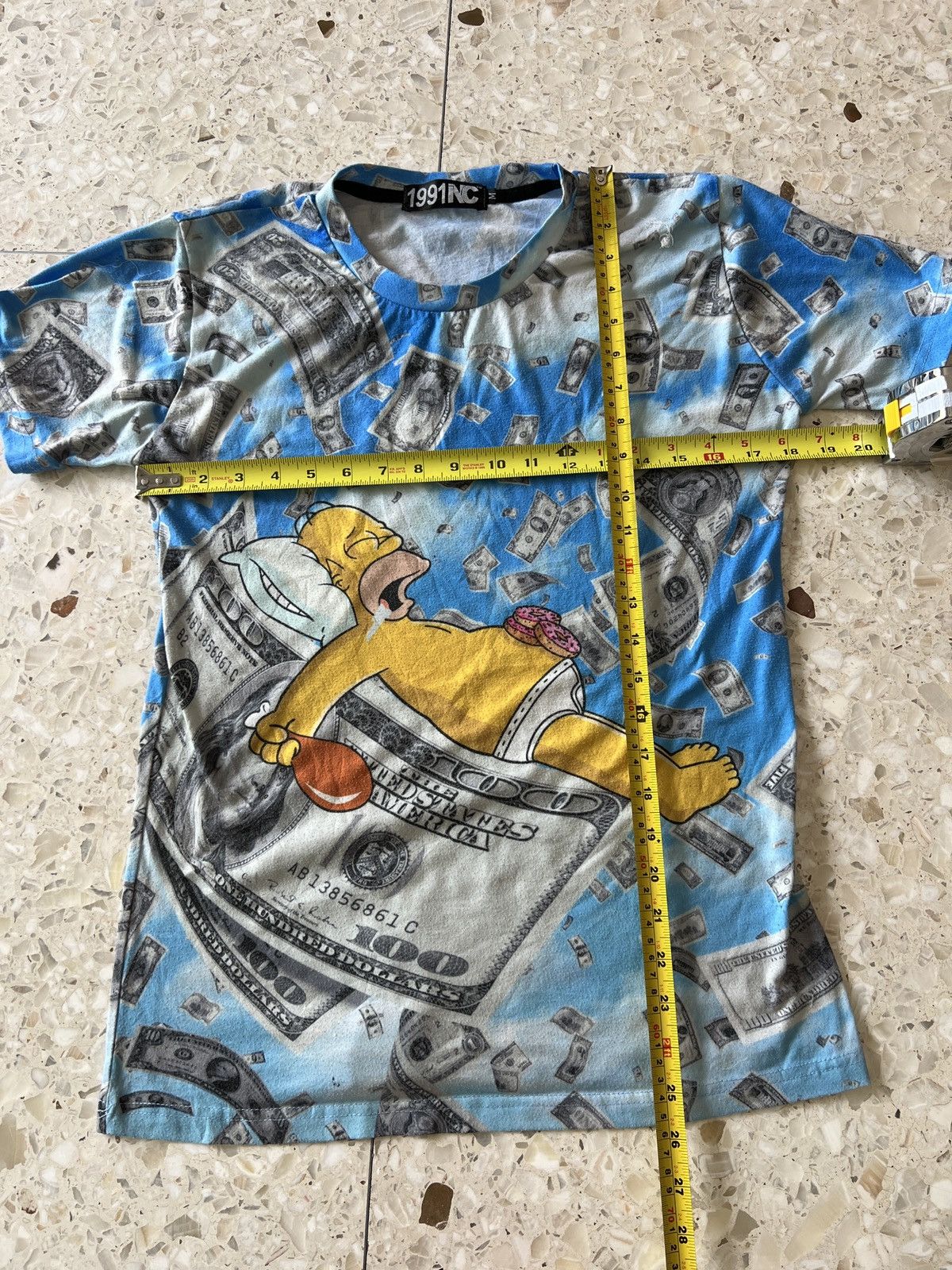 The Simpsons Homer Simpson Rare Obscure All Over Print AOP Cash MONEY Size US M / EU 48-50 / 2 - 5 Thumbnail