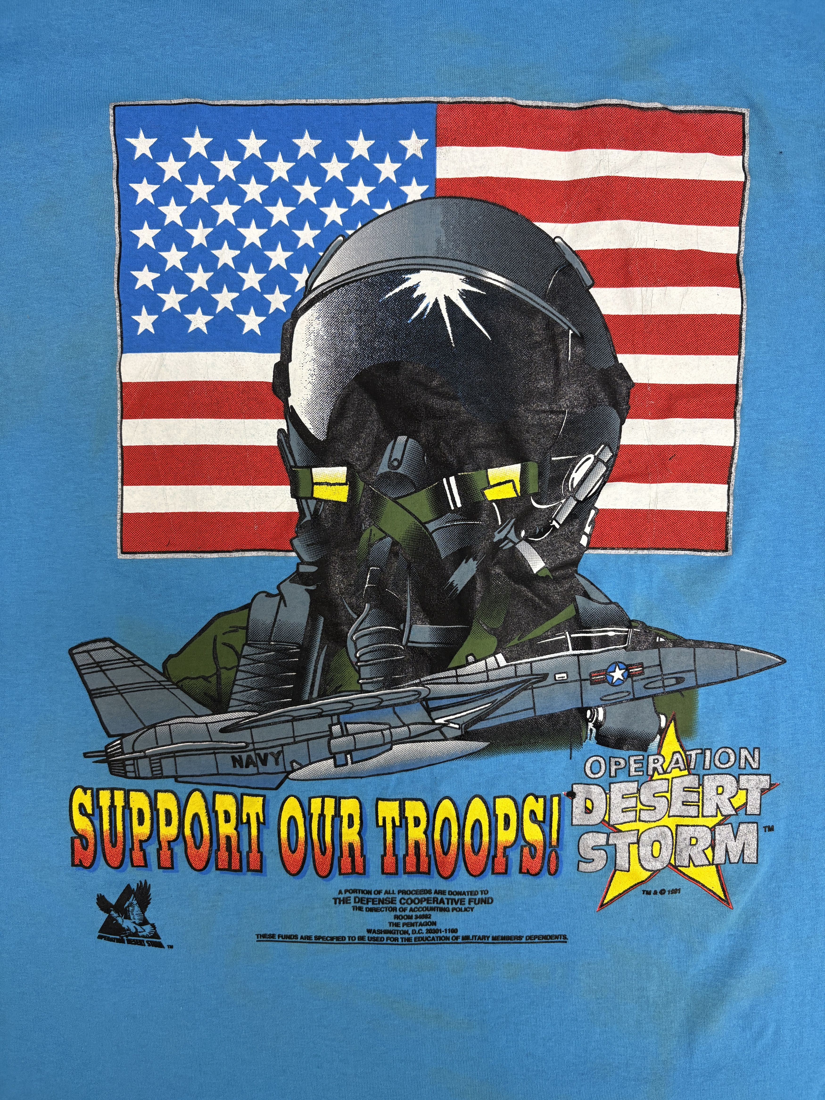 Vintage Operation Desert Storm Support Our Troops Vintage Tee Size US L / EU 52-54 / 3 - 2 Thumbnail