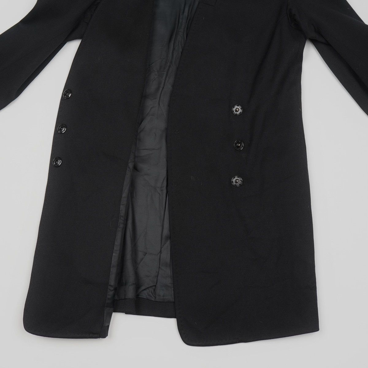 Ann Demeulemeester Ann Demeulemeester Wool Black Coat Jacket Kimono Vintage Size S / US 4 / IT 40 - 14 Thumbnail