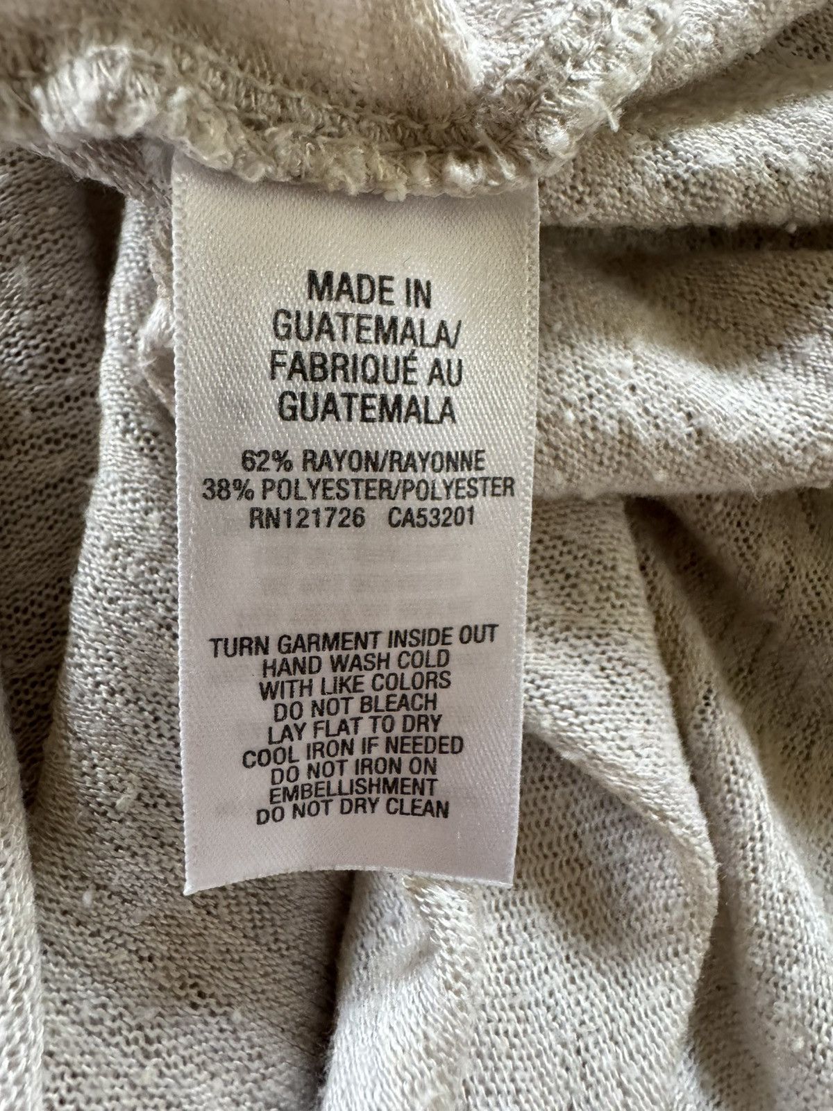 Aeropostale Aeropostale L women’s semi sheer rugged cream minimalist Size L / US 10 / IT 46 - 3 Thumbnail