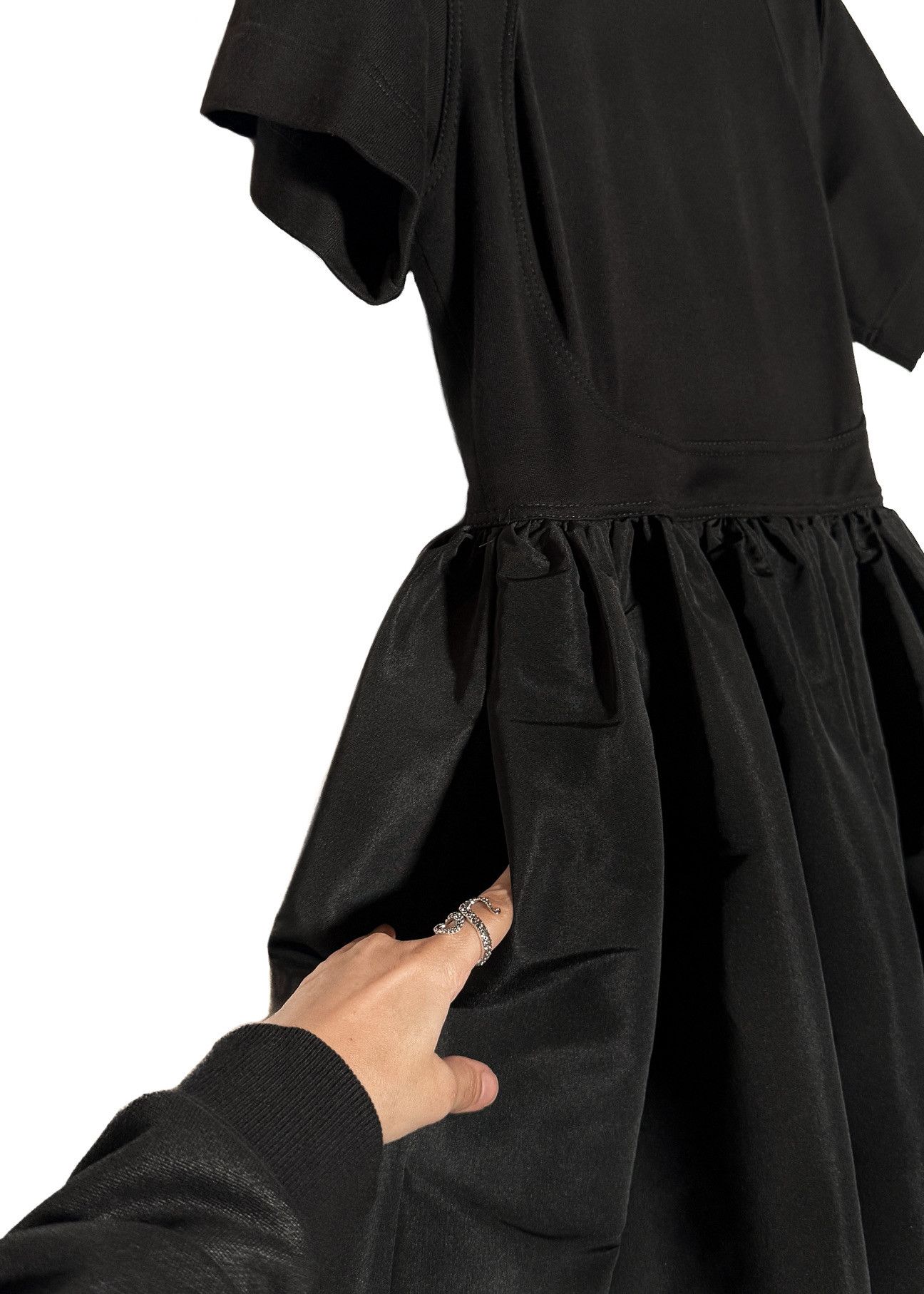Alexander McQueen 2022 Black Cut Out Flare Mini Dress