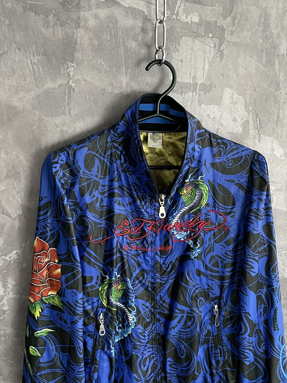 Ed Hardy Y2K Ed Hardy Overprint Grunge Vibe Glamour Track Jacket Size M / US 6-8 / IT 42-44 - 8 Thumbnail