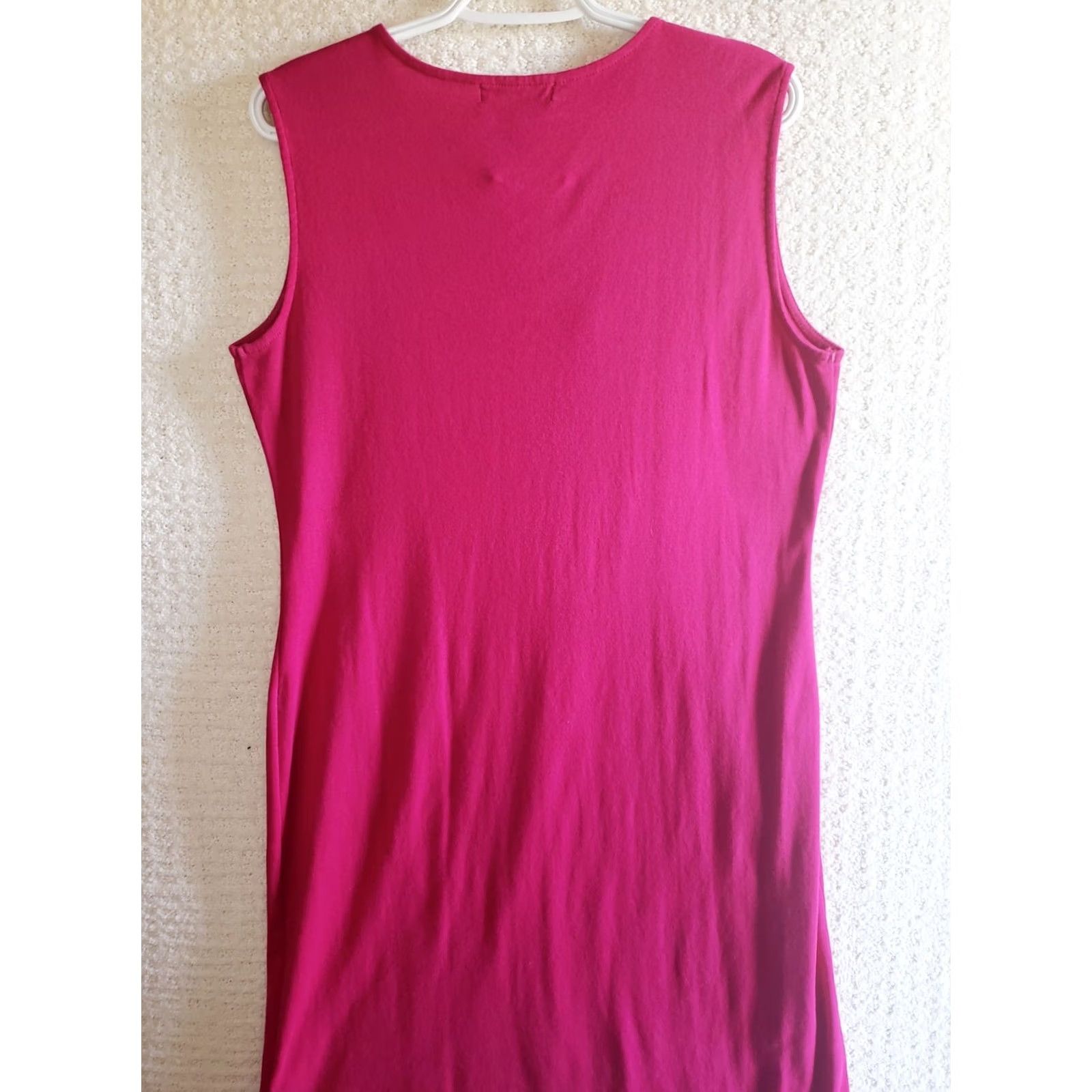 Ralph Lauren LAUREN RALPH LAUREN WOMEN'S XL MAGENTA SPLIT V-NECK SLEEVELESS DRESS Size XL / US 12-14 / IT 48-50 - 6 Thumbnail