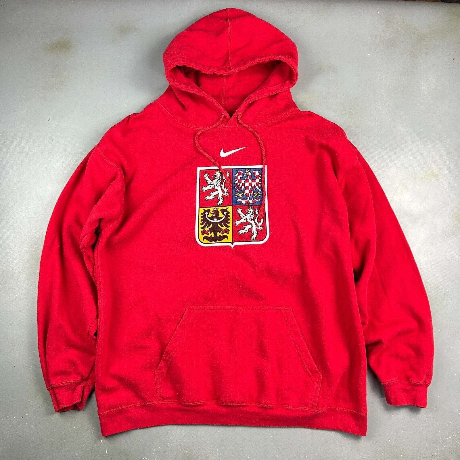 Nike VINTAGE | NIKE Mid Swoosh Football Hoodie sz XL Adult Size US XL / EU 56 / 4 - 1 Thumbnail