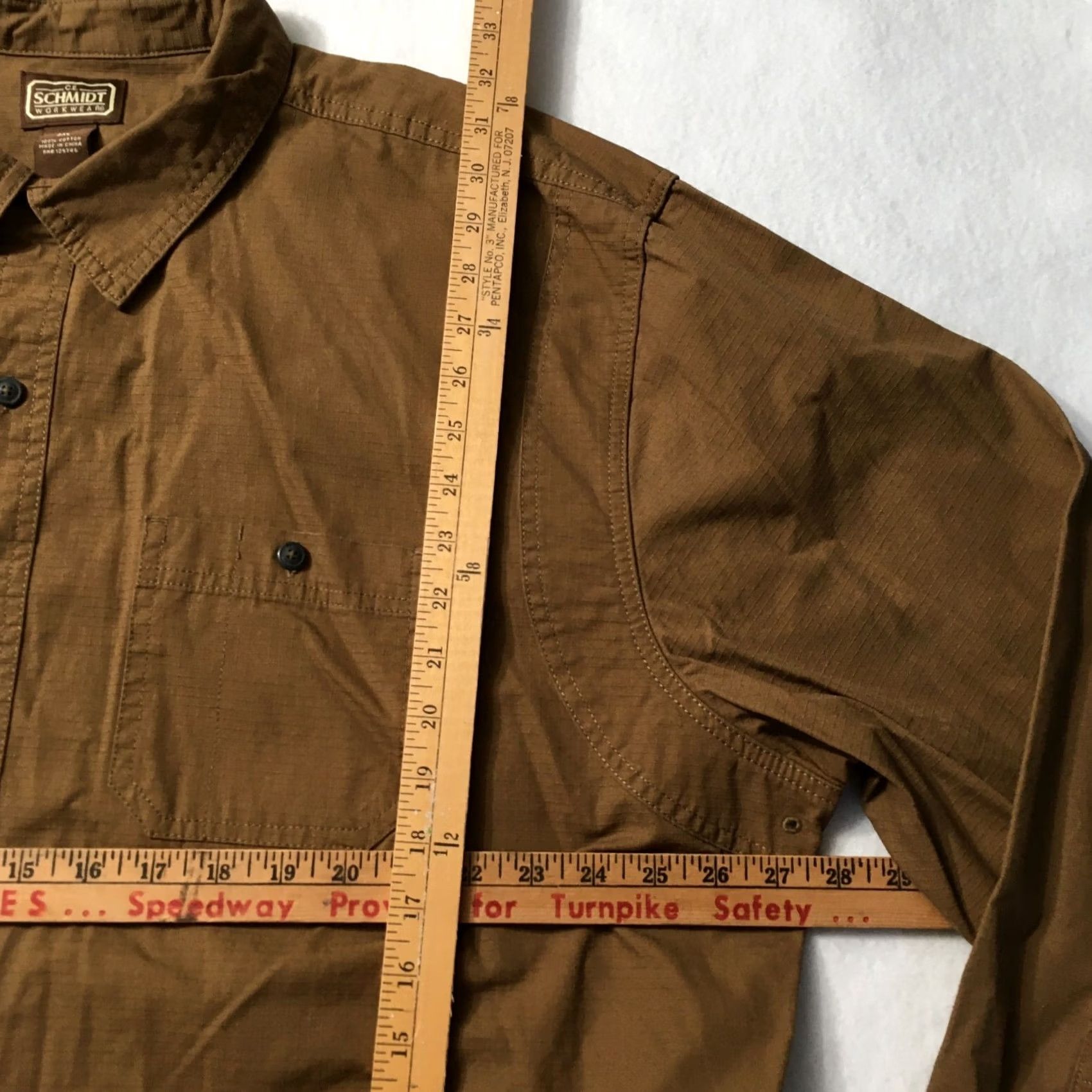 Vintage C.E. Schmidt Shirt Adult 2XL Brown Workwear Outdoor Construction Men Size US XXL / EU 58 / 5 - 3 Thumbnail