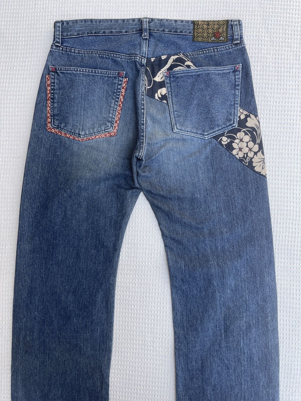 Karakuri Tamashii Last🔥Vtg Japan Brand Eternal Patchwork Jeans Karakuri Style Size US 34 / EU 50 - 5 Thumbnail