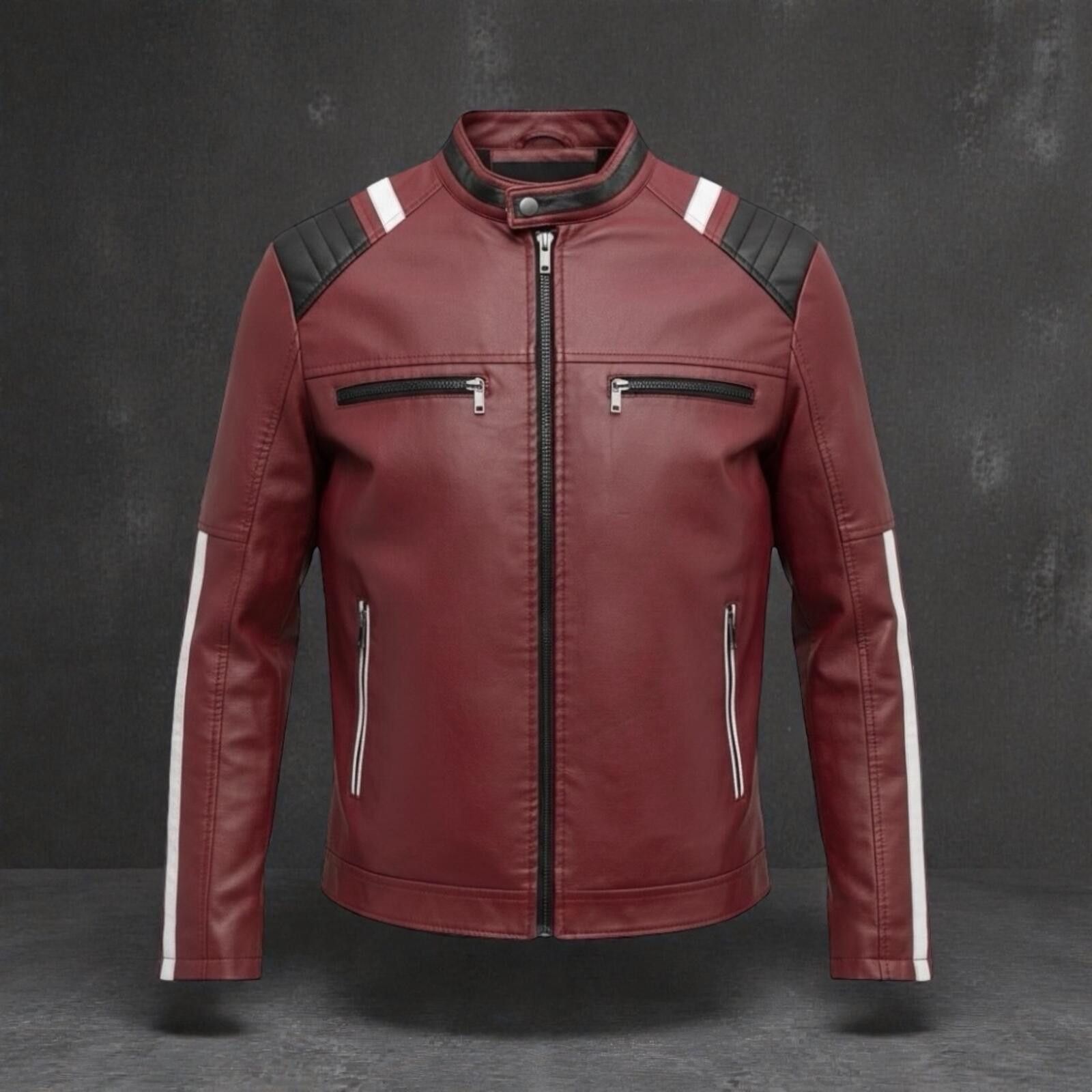 Unknown London Men’s leather effect full zip jacket jacket Size US XXL / EU 58 / 5 - 1 Thumbnail