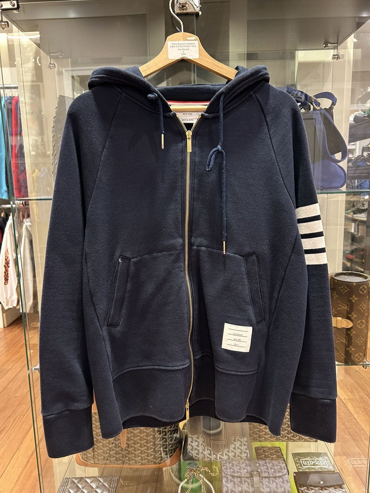 Thom Browne Thom Browne 4 Bar Zip Up Hoodie Size US XL / EU 56 / 4 - 1 Thumbnail