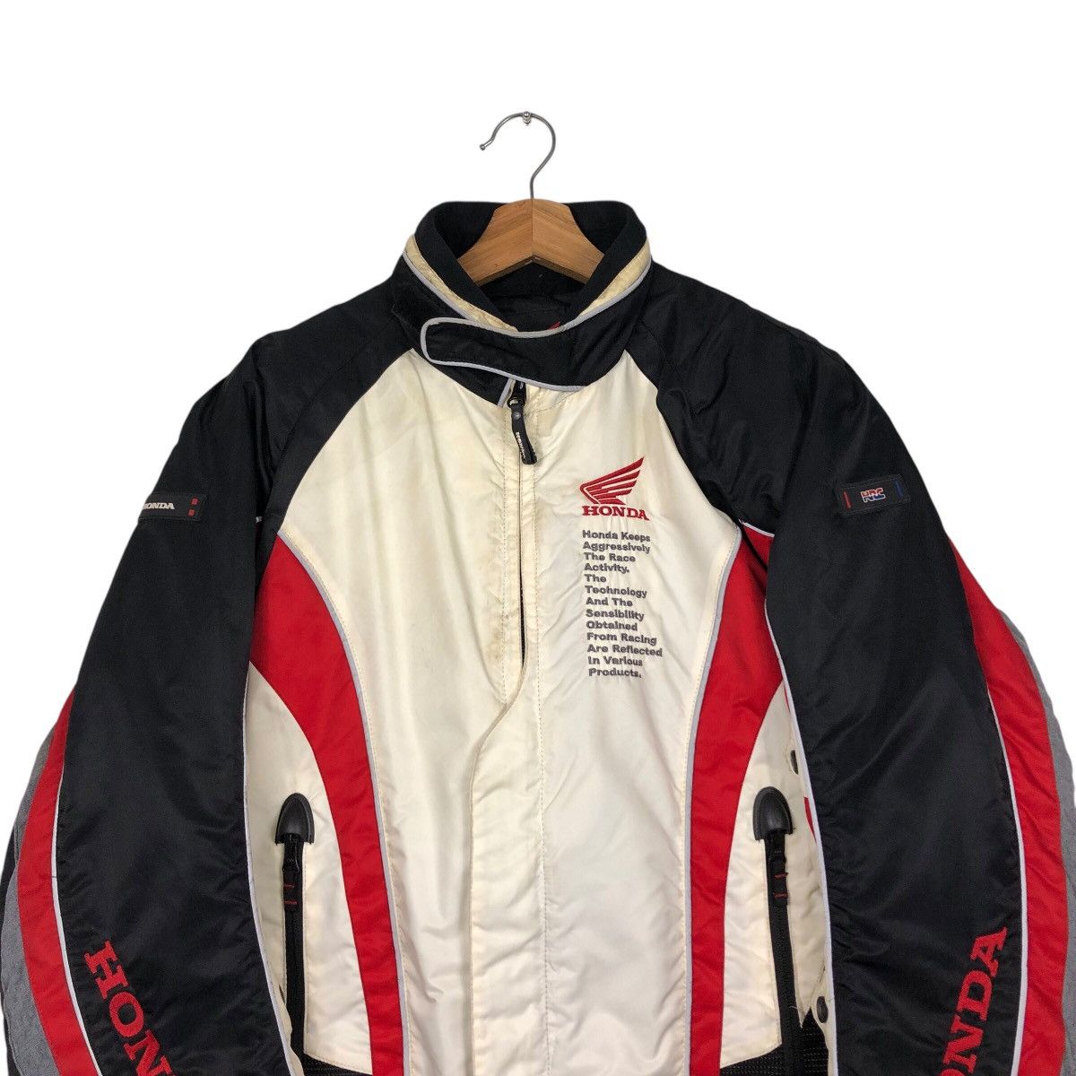 Vintage 📌Vintage Racing Jacket Motorcycle Honda Big Logo Spell Out Size US L / EU 52-54 / 3 - 4 Thumbnail