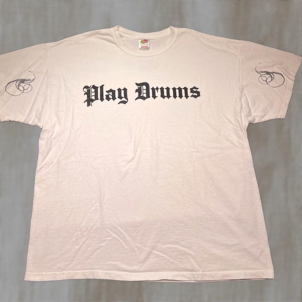 Fruit Of The Loom DW Drums Play Drums Shirt Mens 2XL White Graphic Music Tee Fruit Of The Loom Size US XXL / EU 58 / 5 - 1 Thumbnail