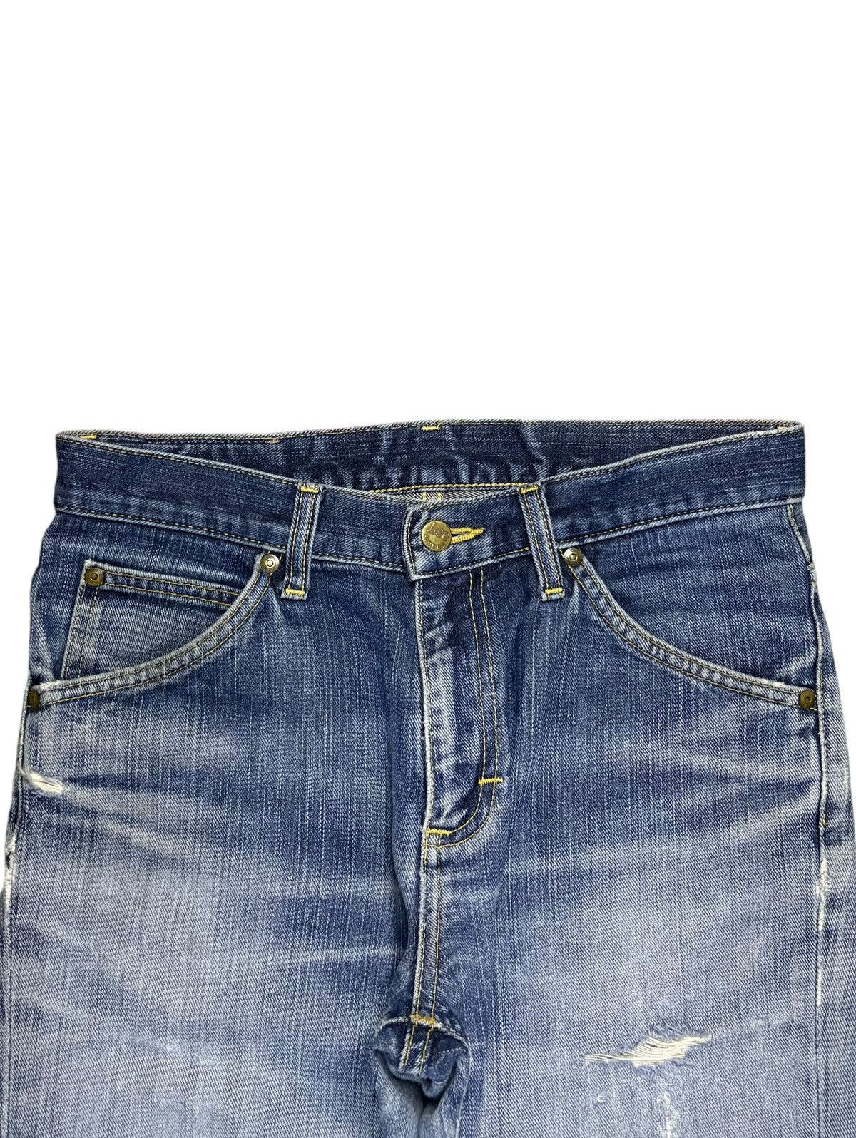 Lee Vintage Lee Faded Wash Distressed Flare Jeans Size US 31 - 4 Thumbnail