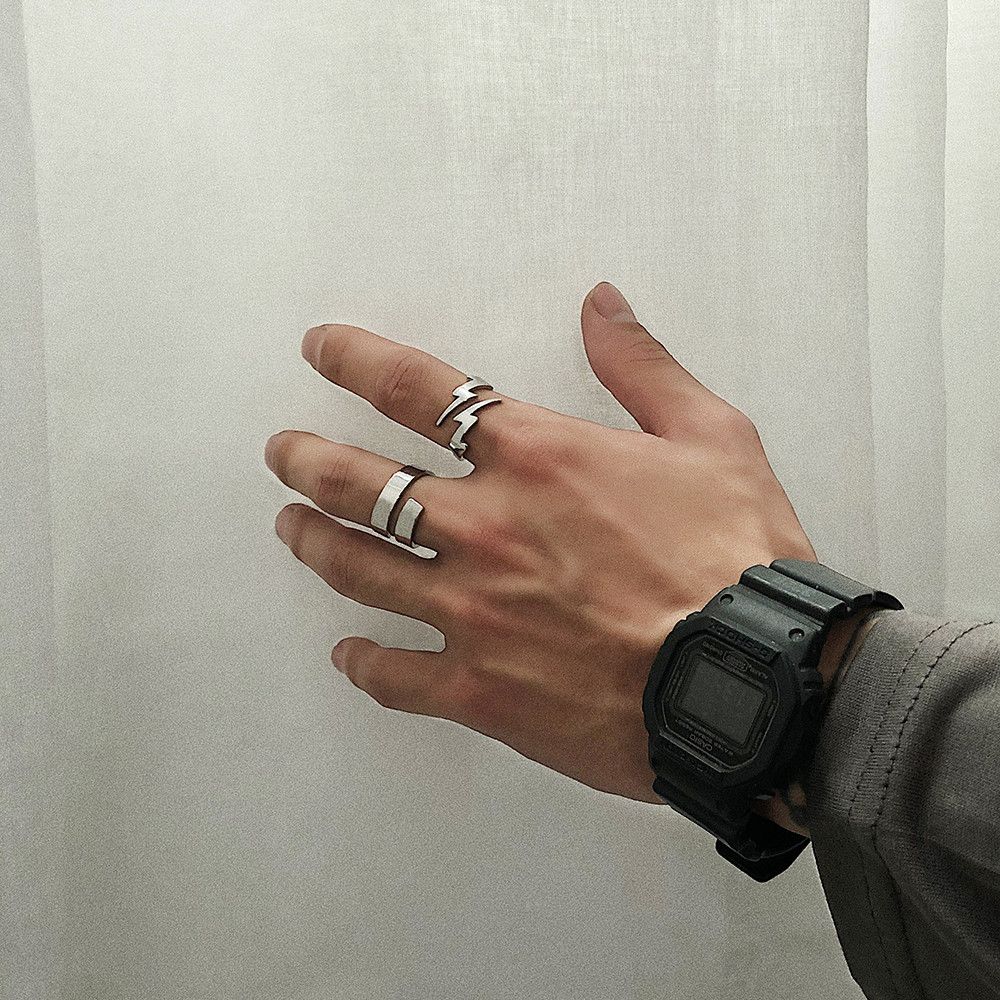 Jewelry New Trend Jewelry Rings Open Size Chrome Ring (Size 7-13) Size ONE SIZE - 2 Thumbnail