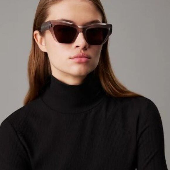 Calvin Klein Calvin Klein CK24531S 412 Sunglasses Azure Cat Eye Frame Size ONE SIZE - 3 Thumbnail