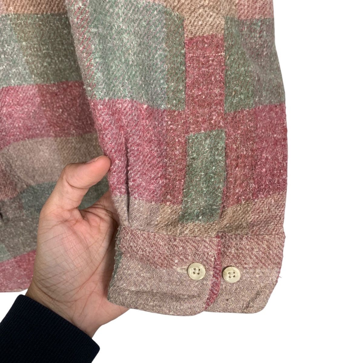Flannel STEP TECH Checked Tartan Pink Flannel Work Shirt #1674-C74 Size US L / EU 52-54 / 3 - 14 Thumbnail