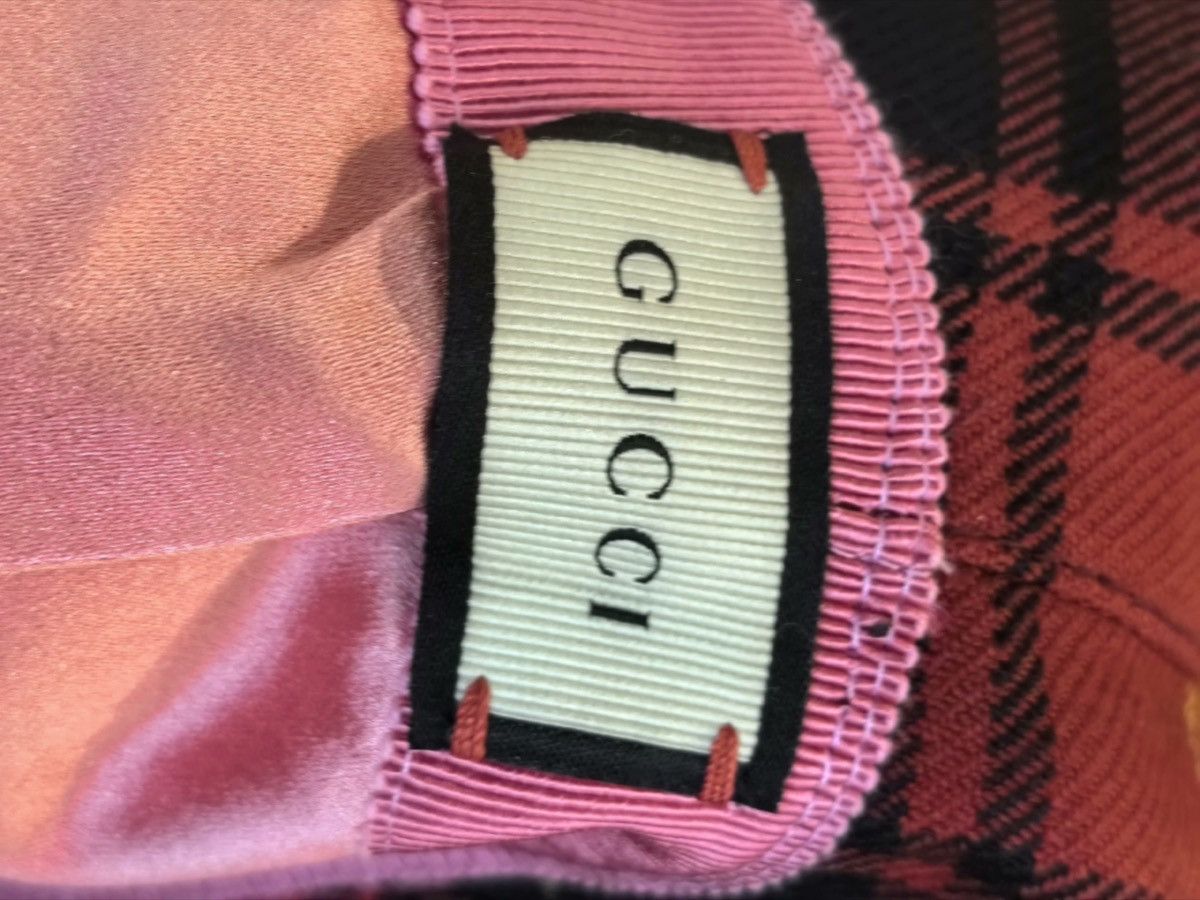 Gucci Rare Runway Gucci Tartan Wool Embroidered Hat Size ONE SIZE - 7 Thumbnail
