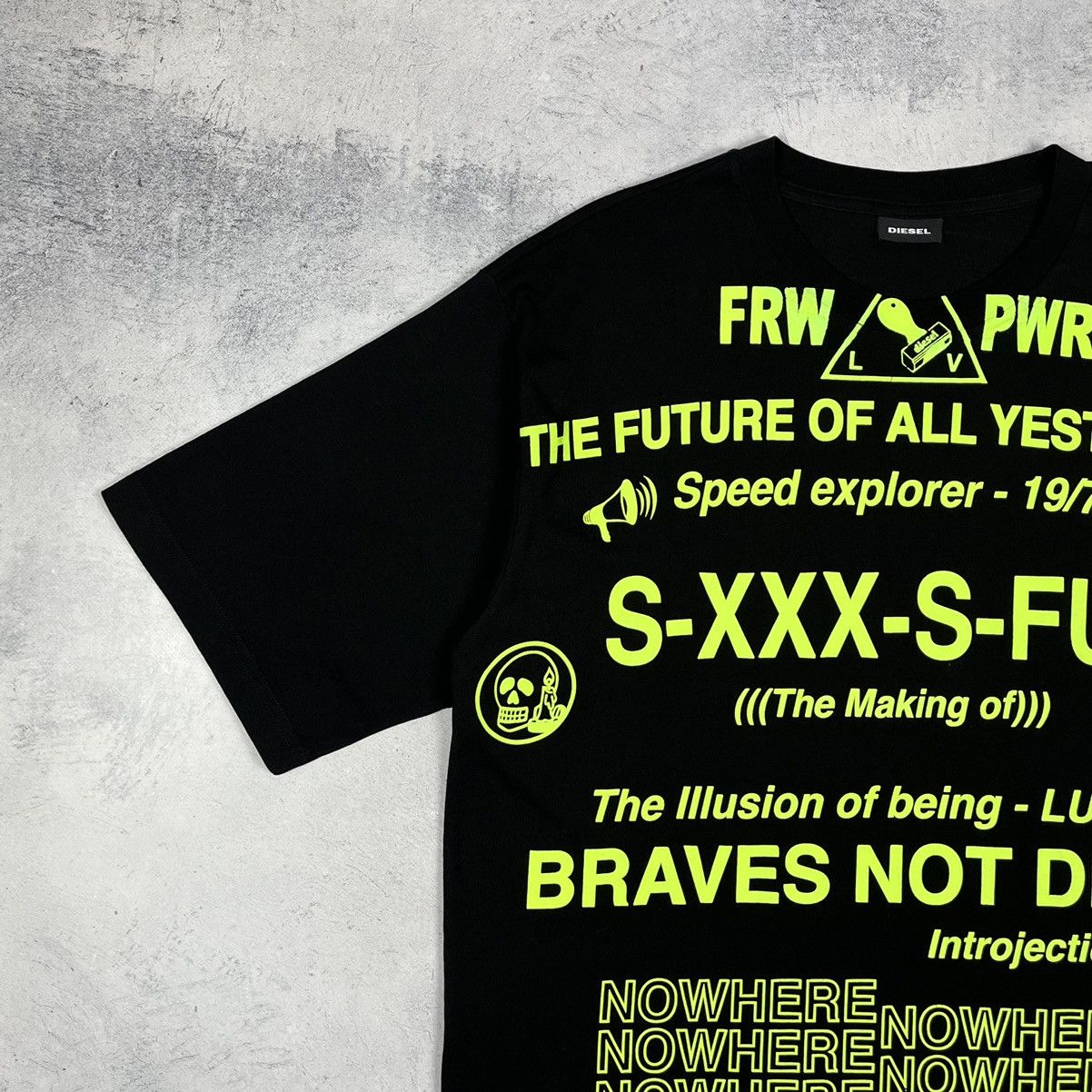 Diesel Designer Diesel T-Ball-X2 oversize neon big logo T Shirt Size US XS / EU 42 / 0 - 7 Thumbnail