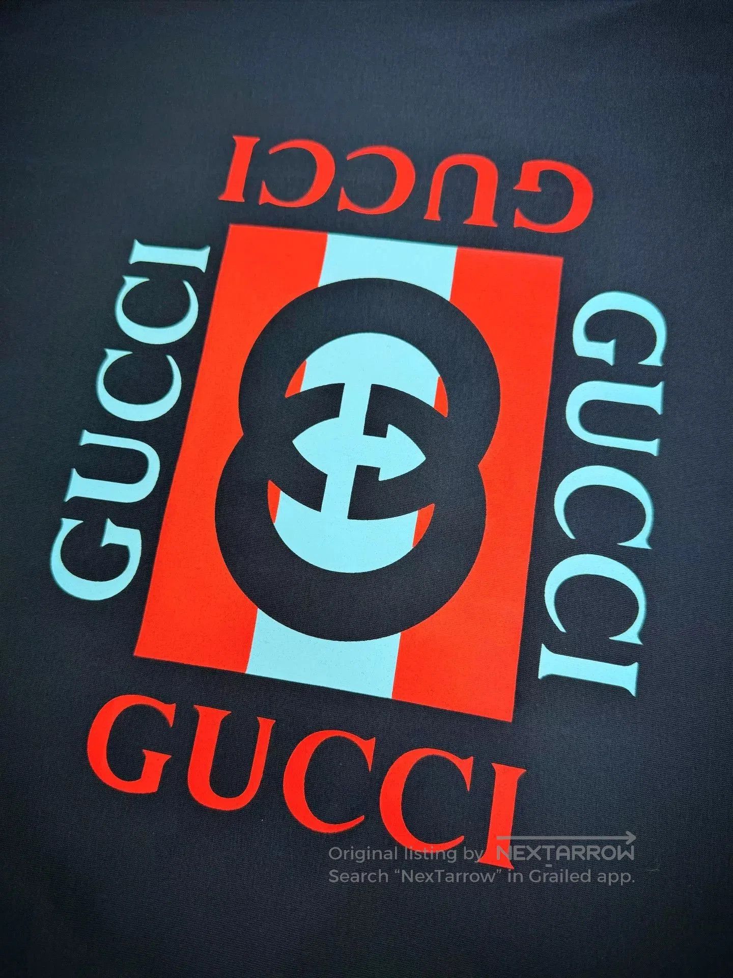 Gucci Gucci Navy Short-Sleeve T-Shirt. Size US L / EU 52-54 / 3 - 3 Thumbnail