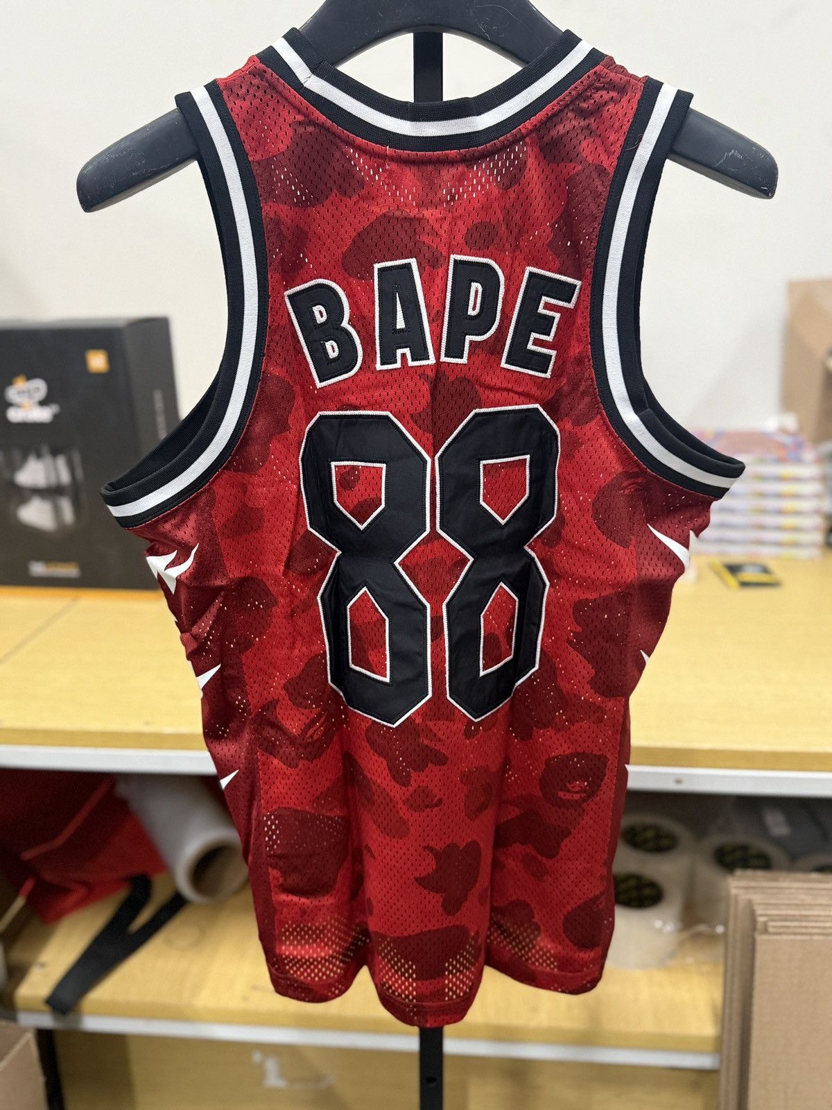 Bape BAPE Color Camo Bape Basketball Tank Top 'Red' NWT Size US M / EU 48-50 / 2 - 4 Thumbnail