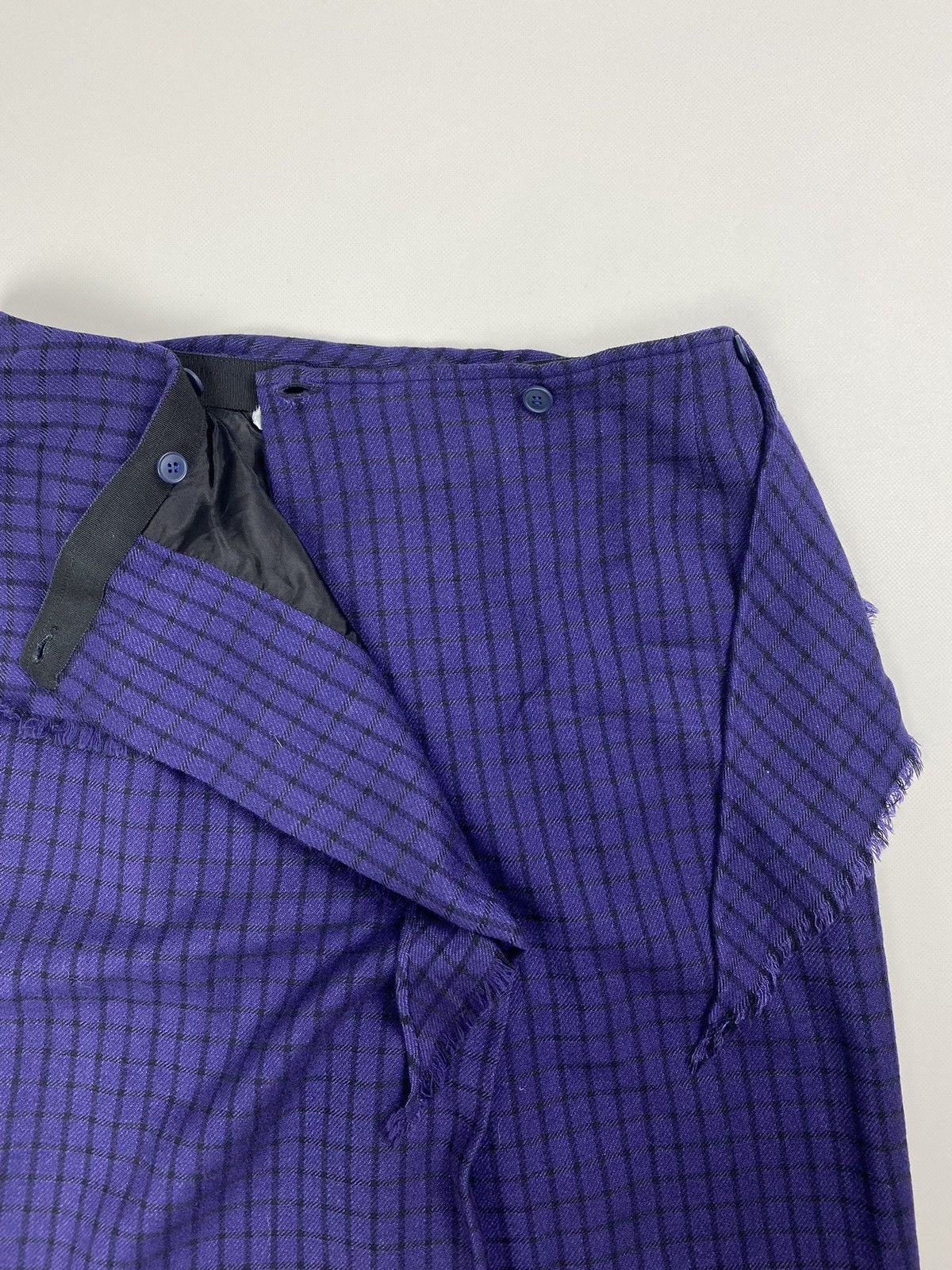 Issey Miyake × Japanese Brand × Vintage Issey Miyake vintage checked wrap skirt size 42 Size 28" / US 6 / IT 42 - 8 Thumbnail