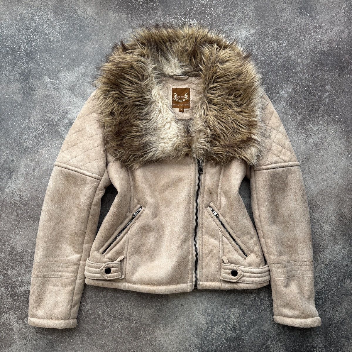 Hysteric Glamour Vintage Y2K Faux Fur Biker Style Shearling Aviator Jacket Size M / US 6-8 / IT 42-44 - 2 Thumbnail