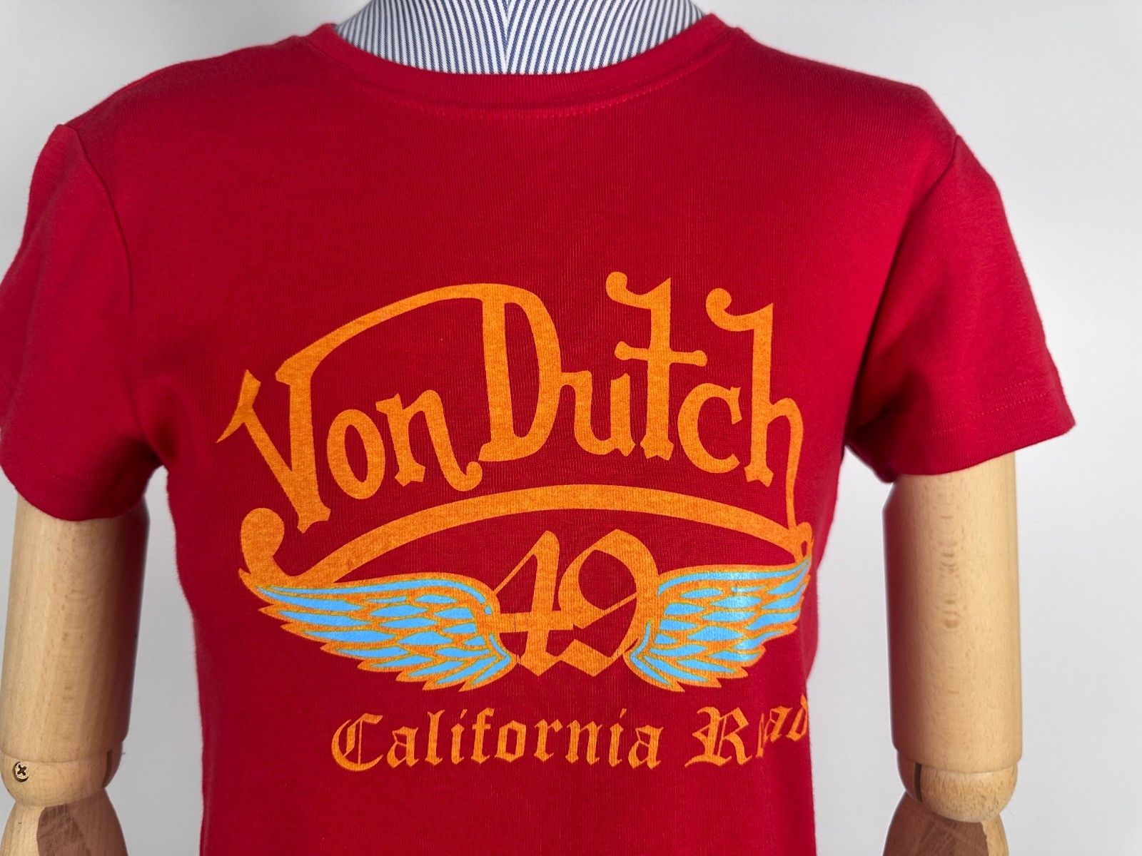Von Dutch Von Dutch Vintage Womens Crop Top T Shirt Red y2k Size M\L Size M / US 6-8 / IT 42-44 - 3 Thumbnail