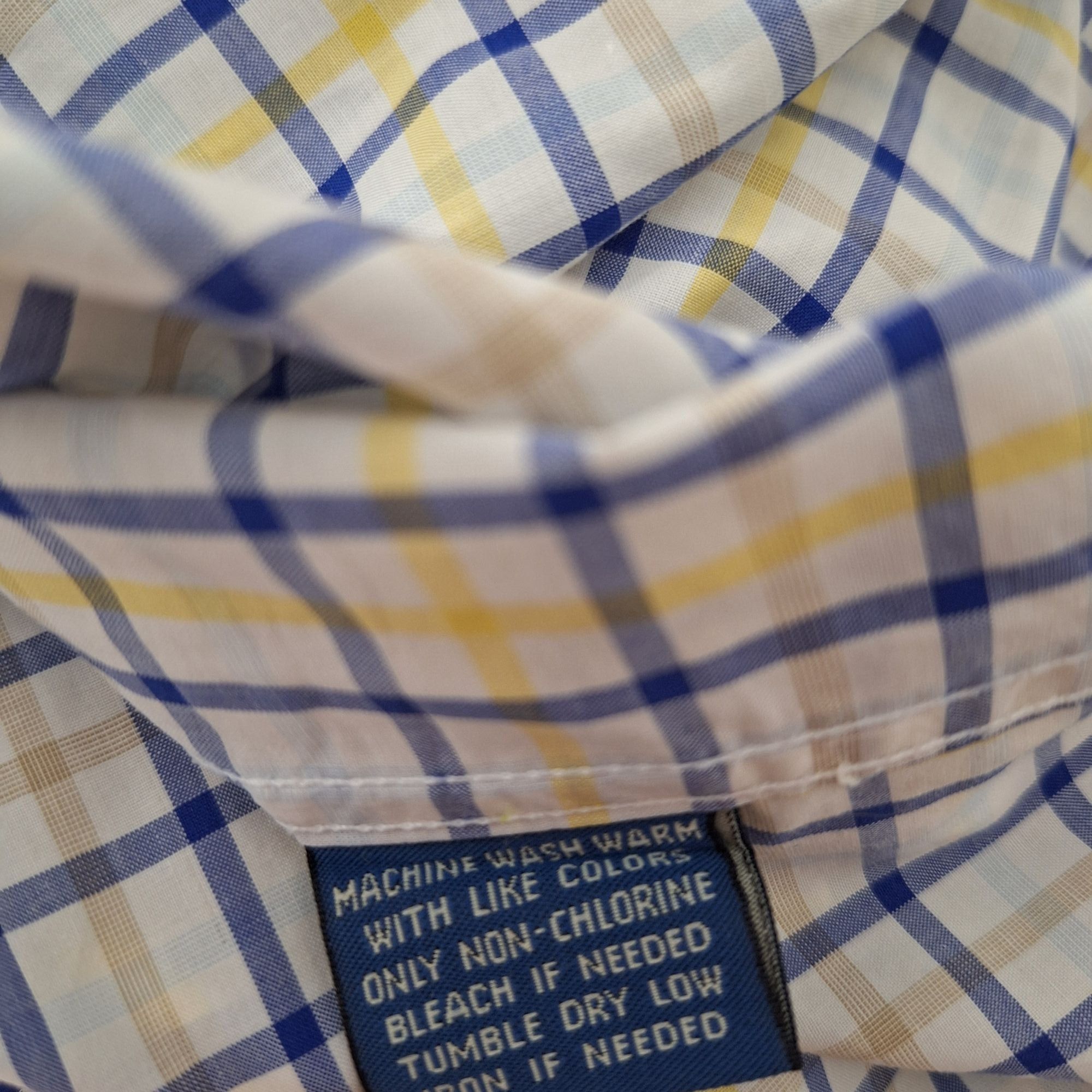 Faconnable Faconnable Coastal Preppy Plaid Shirt M Blue Yellow Cotton D Size US M / EU 48-50 / 2 - 5 Thumbnail