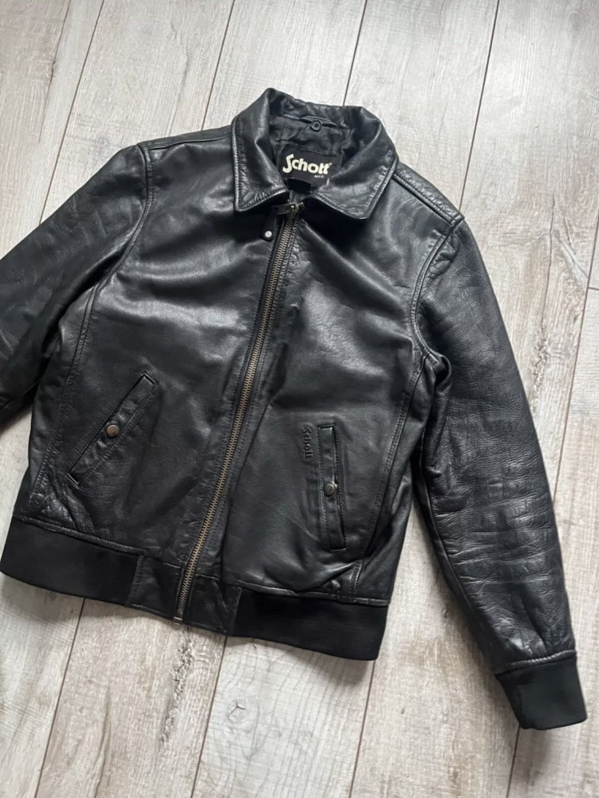 Schott × Vintage Schott Leather Jacket Size US XL / EU 56 / 4 - 3 Thumbnail