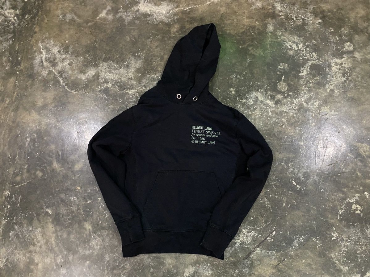 Helmut Lang Helmut Lang Finest Sweats Black Hoodie Size US XXS / EU 40 - 1 Thumbnail