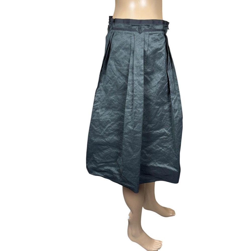 Elie Tahari Elie Tahari NICOLETTA Taffeta A-Line Pleated Wool Blend Bla Size 28" / US 6 / IT 42 - 2 Thumbnail