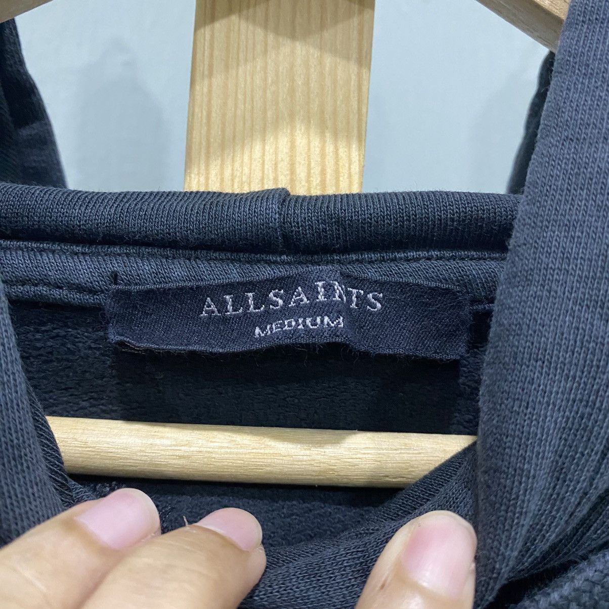 Allsaints AllSaints Shy Ivy Cropped Heart Graphic Hoodie - Black Size US M / EU 48-50 / 2 - 9 Thumbnail