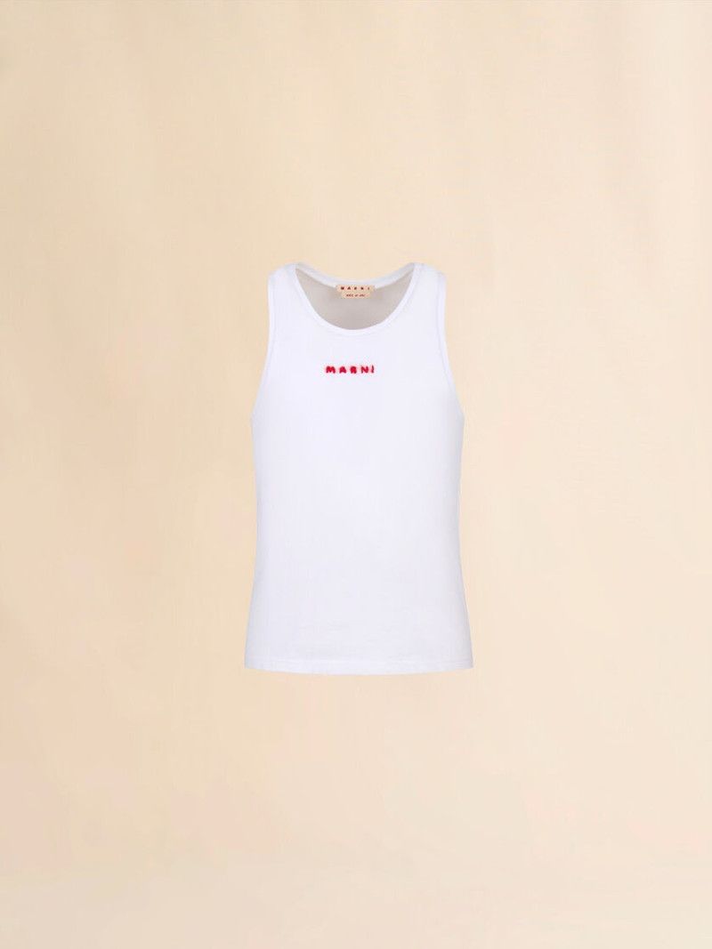 Marni o1f1d3z0326 Tank Top in White Size US M / EU 48-50 / 2 - 1 Thumbnail