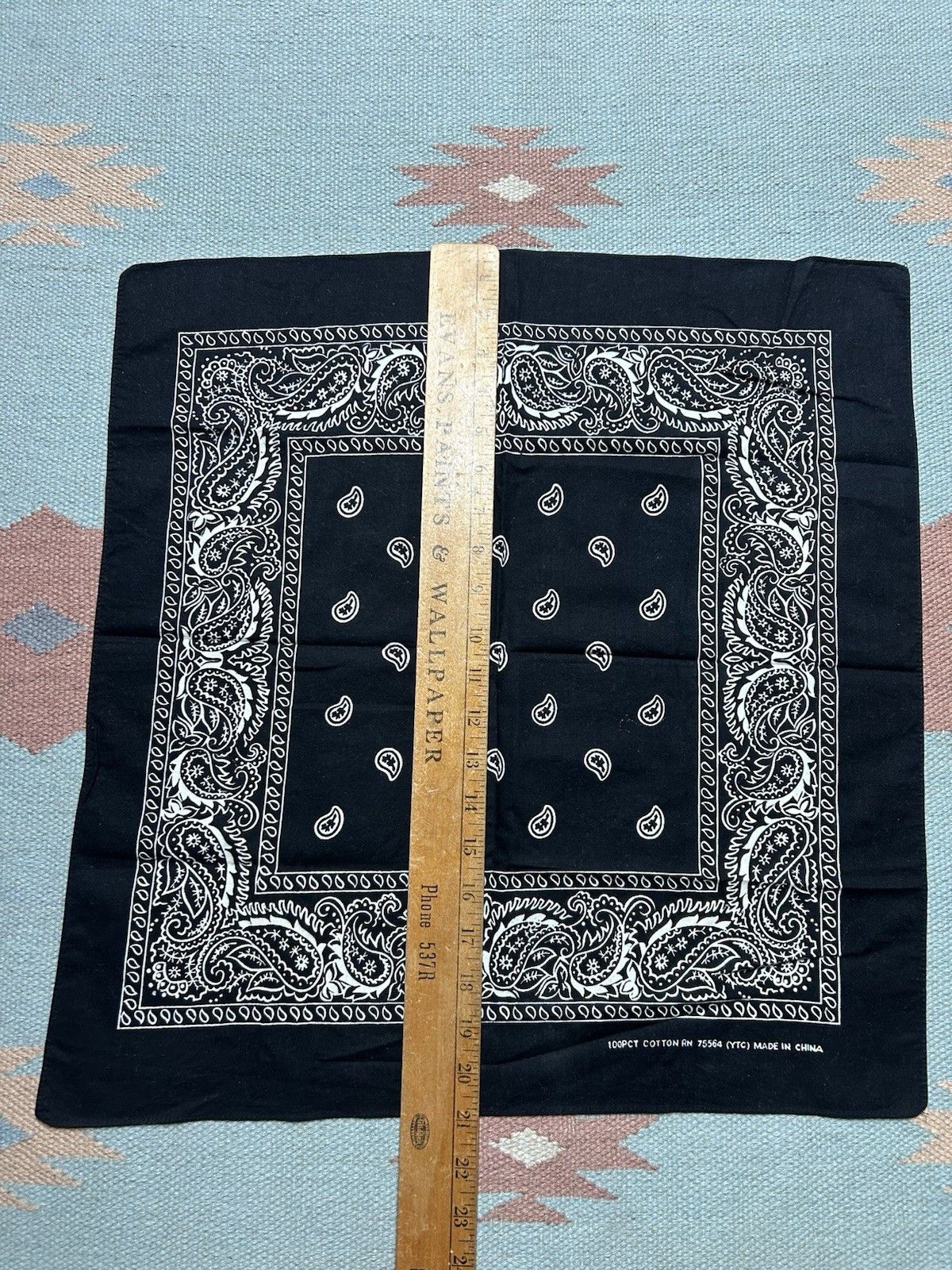 Vintage Vintage bandana handkerchief paisley goth hanky cotton biker Size ONE SIZE - 5 Thumbnail
