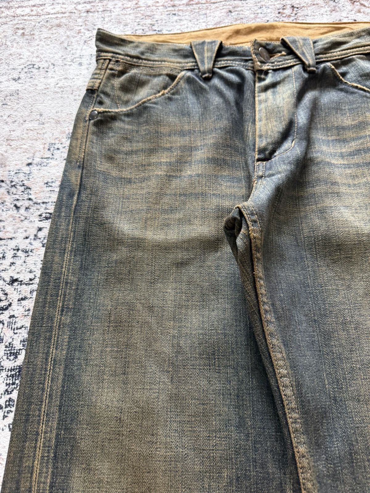 Le Grande Bleu (L.G.B.) Vintage Wrangler Gun Pocket Mud Wash Jeans Size US 30 / EU 46 - 11 Thumbnail