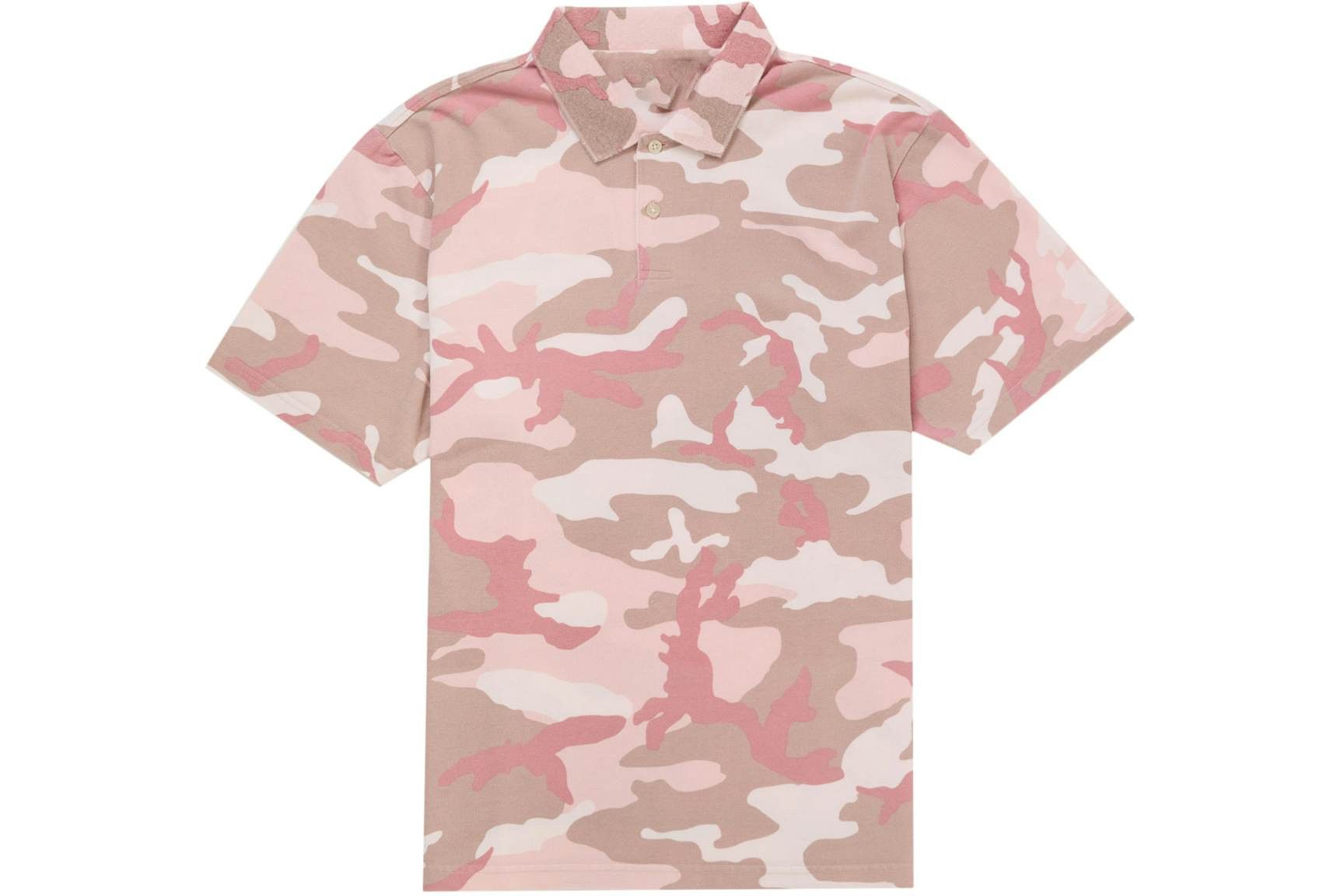 Designer Pink Camo Polo – Bold Pattern, Elevated Casual Style Size US M / EU 48-50 / 2 - 2 Thumbnail