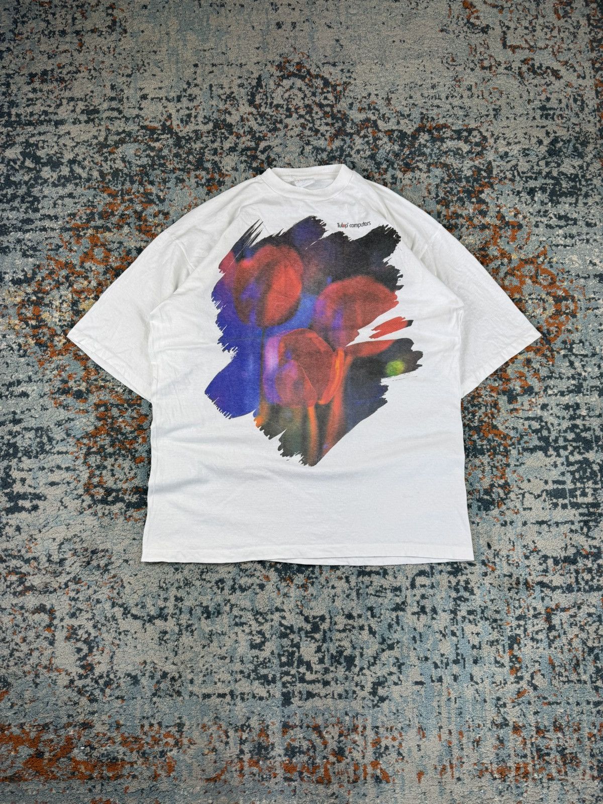 Vintage Vintage 80s Tulip computers graphic tee microsoft apple Size US XL / EU 56 / 4 - 1 Thumbnail
